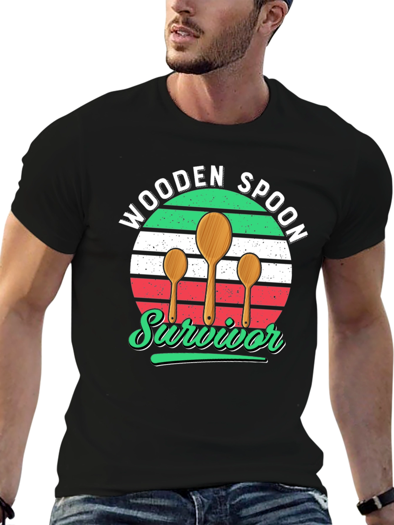 Black Wooden Spoon Survivor T-Shirt view 6
