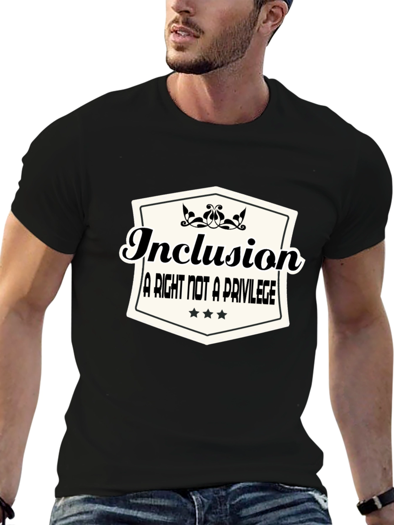 Black Inclusion T-Shirt: A Right Not a Privilege view 6