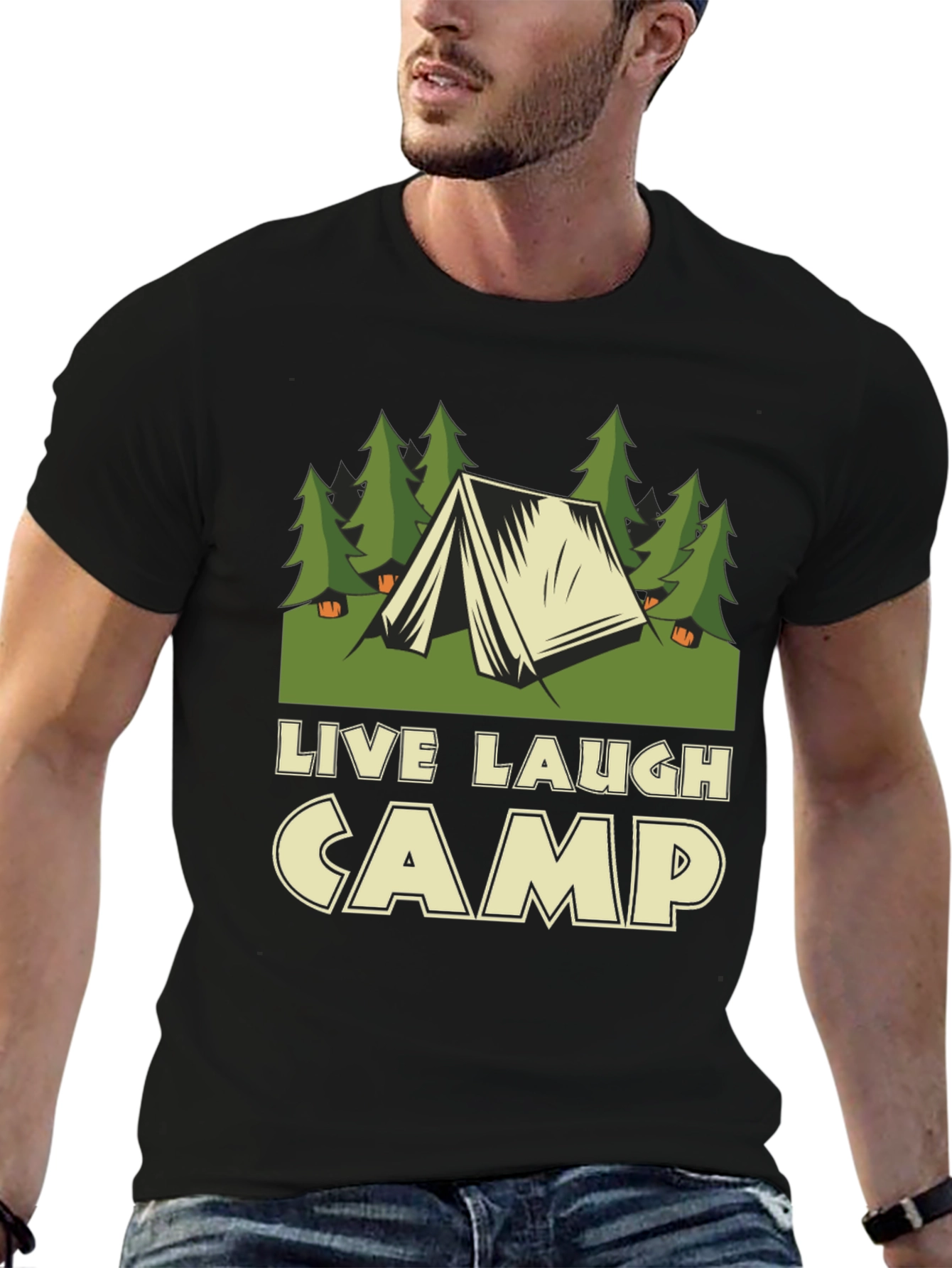 Live Laugh Camp Graphic Tee - Outdoor Adventure Shirt - 6