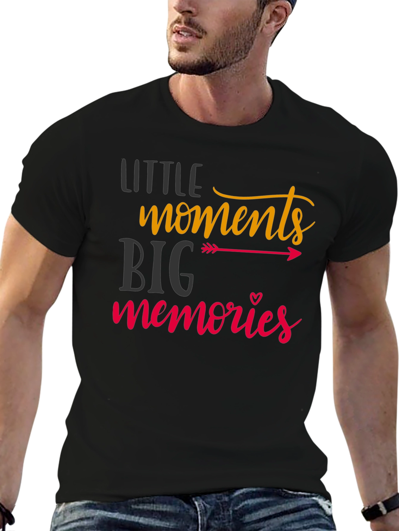 Black Little Moments Big Memories Graphic T-Shirt view 6