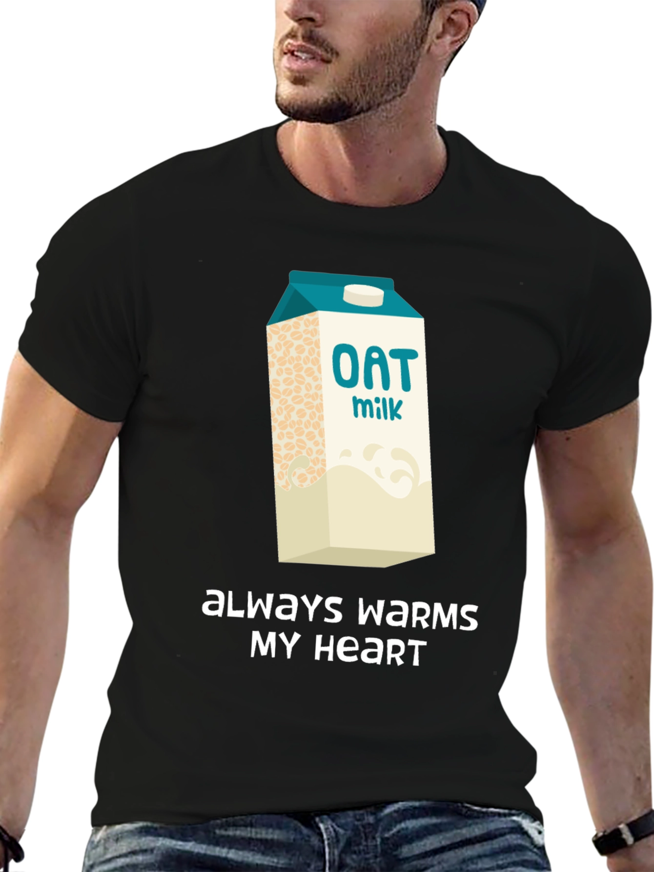 Oat Milk Lover T-Shirt - Always Warms My Heart - 6