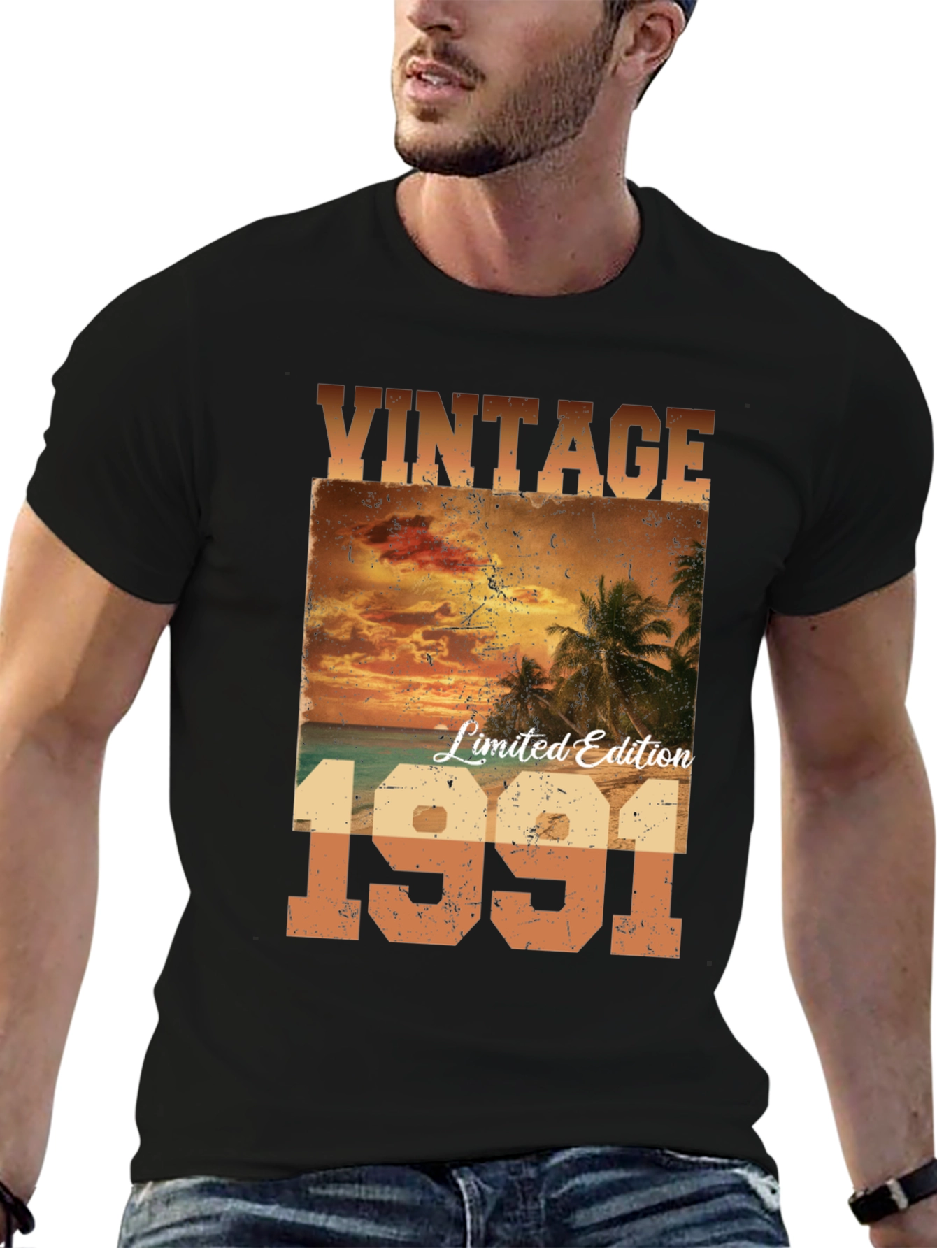Black Vintage 1991 Limited Edition Graphic T-Shirt view 6