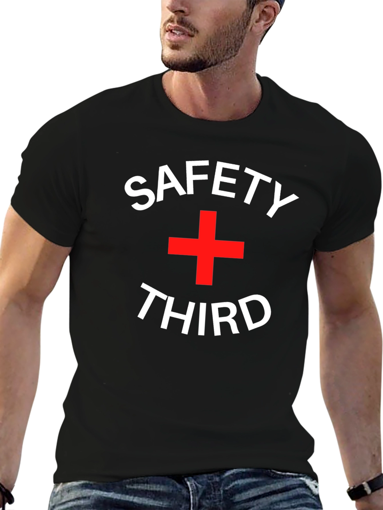 Black Safety Third Graphic Tee - Black view 6