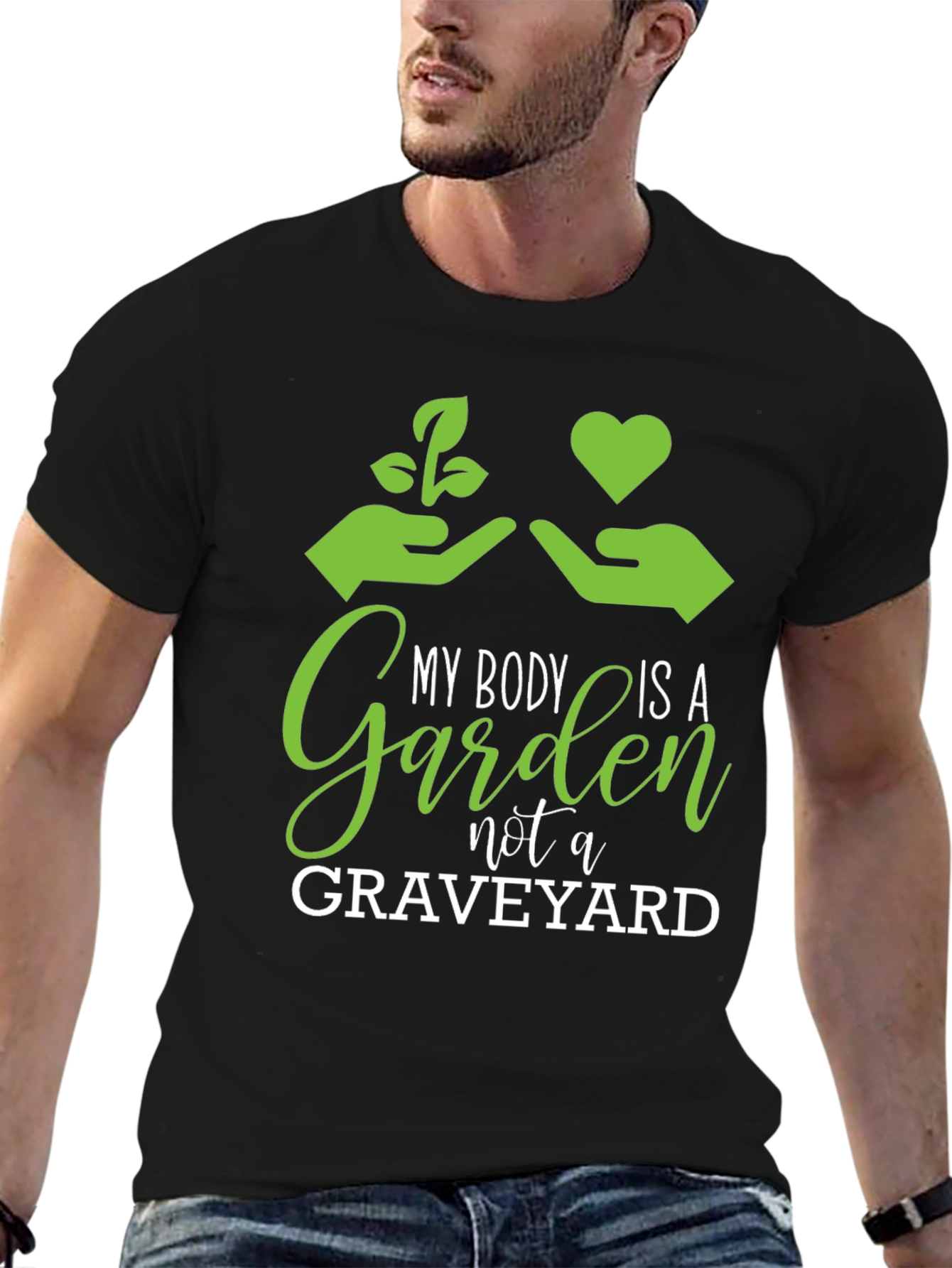 Black My Body is a Garden Graphic T-Shirt view 6