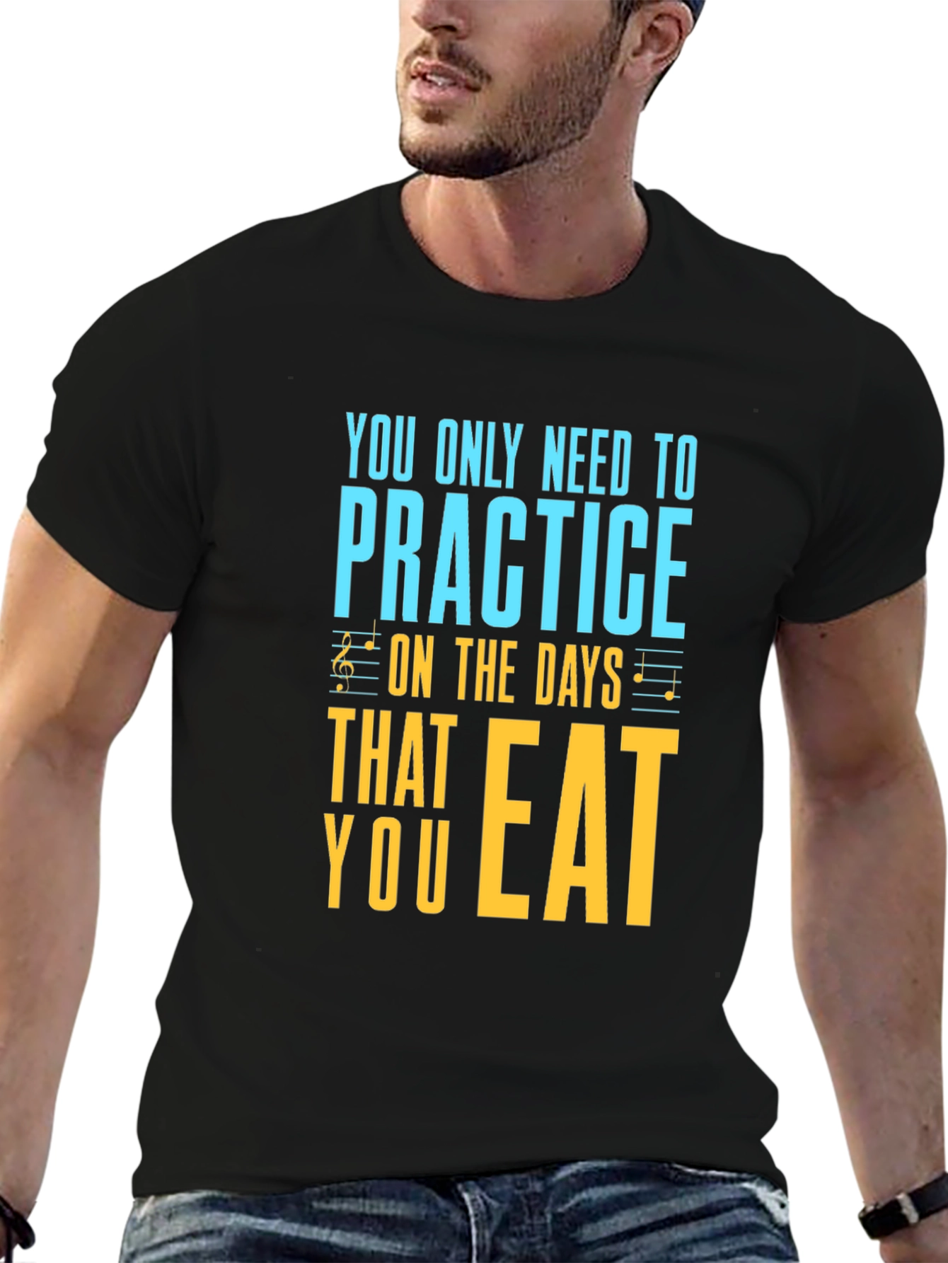 Black Practice on Eating Days Graphic Tee view 6