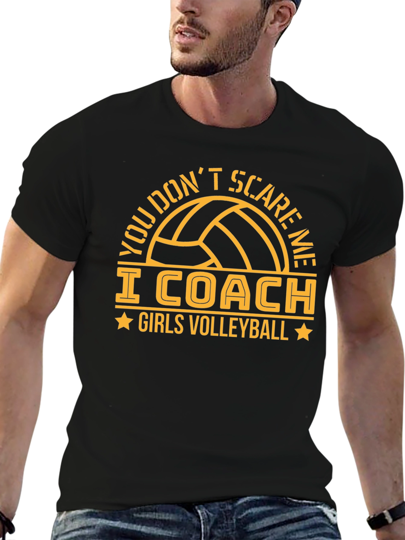 Black Girls Volleyball Coach T-Shirt Funny Graphic Tee view 6
