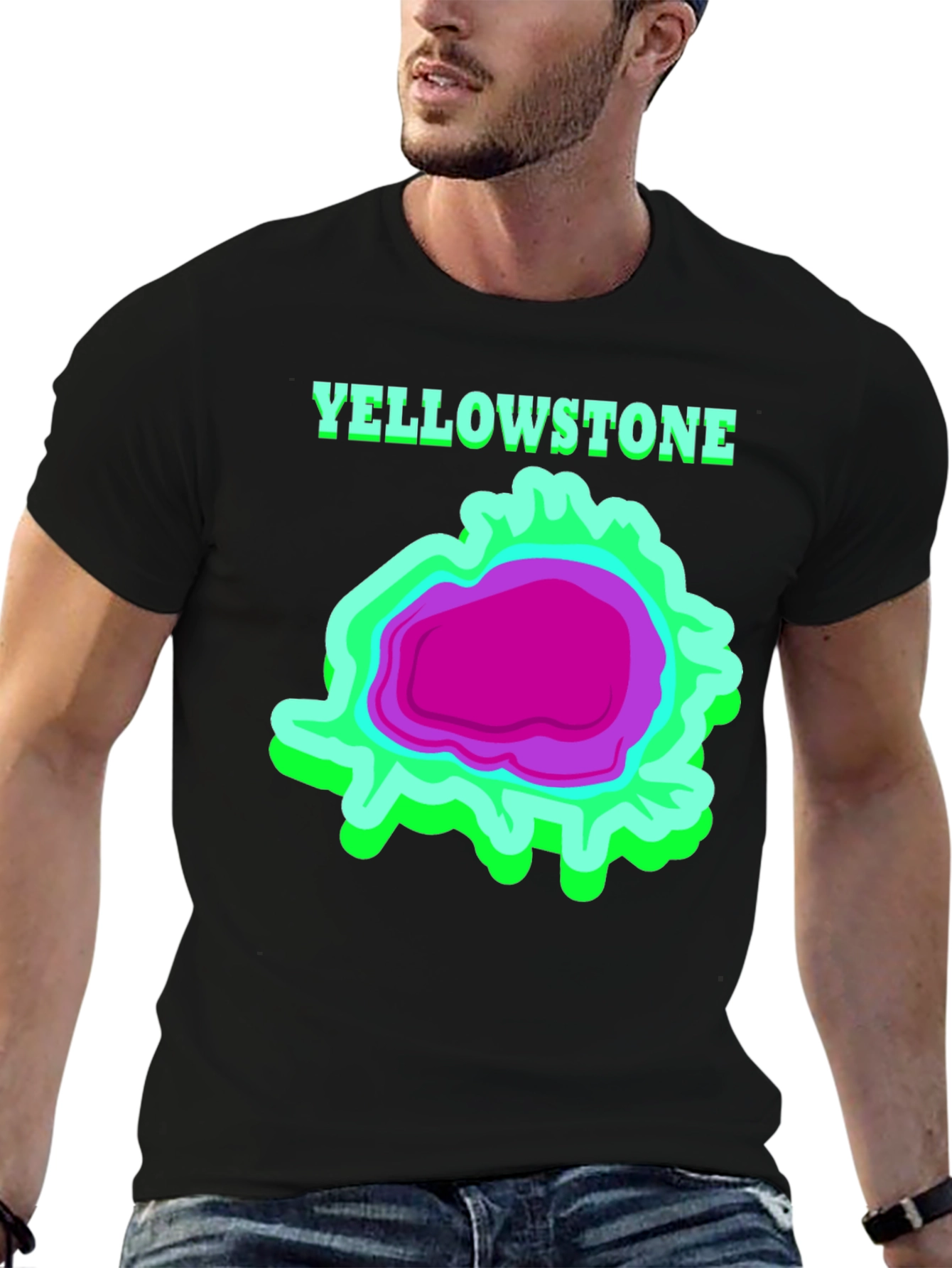 Black Yellowstone Graphic Tee - Bold & Unique Design view 6