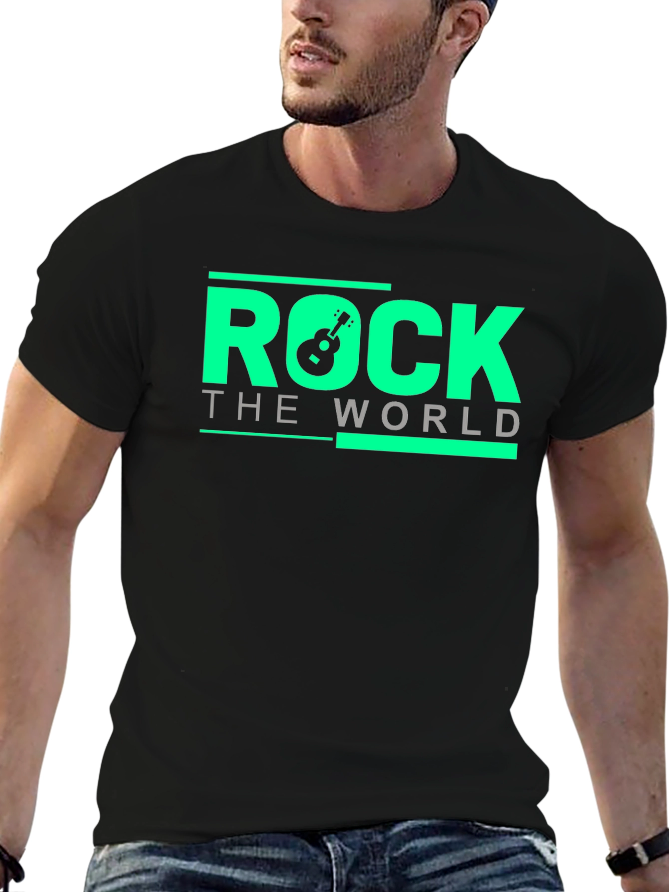 Black Rock the World Graphic T-Shirt view 6