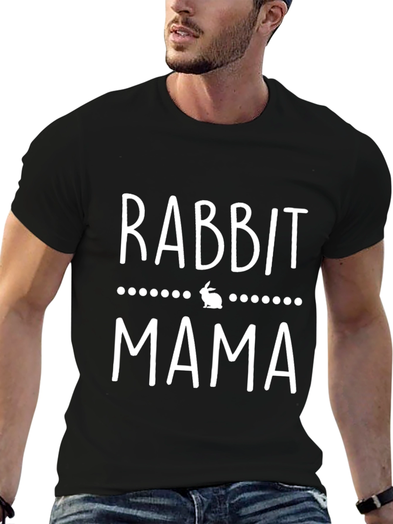 Black Rabbit Mama T-Shirt - Cute Easter Tee view 6