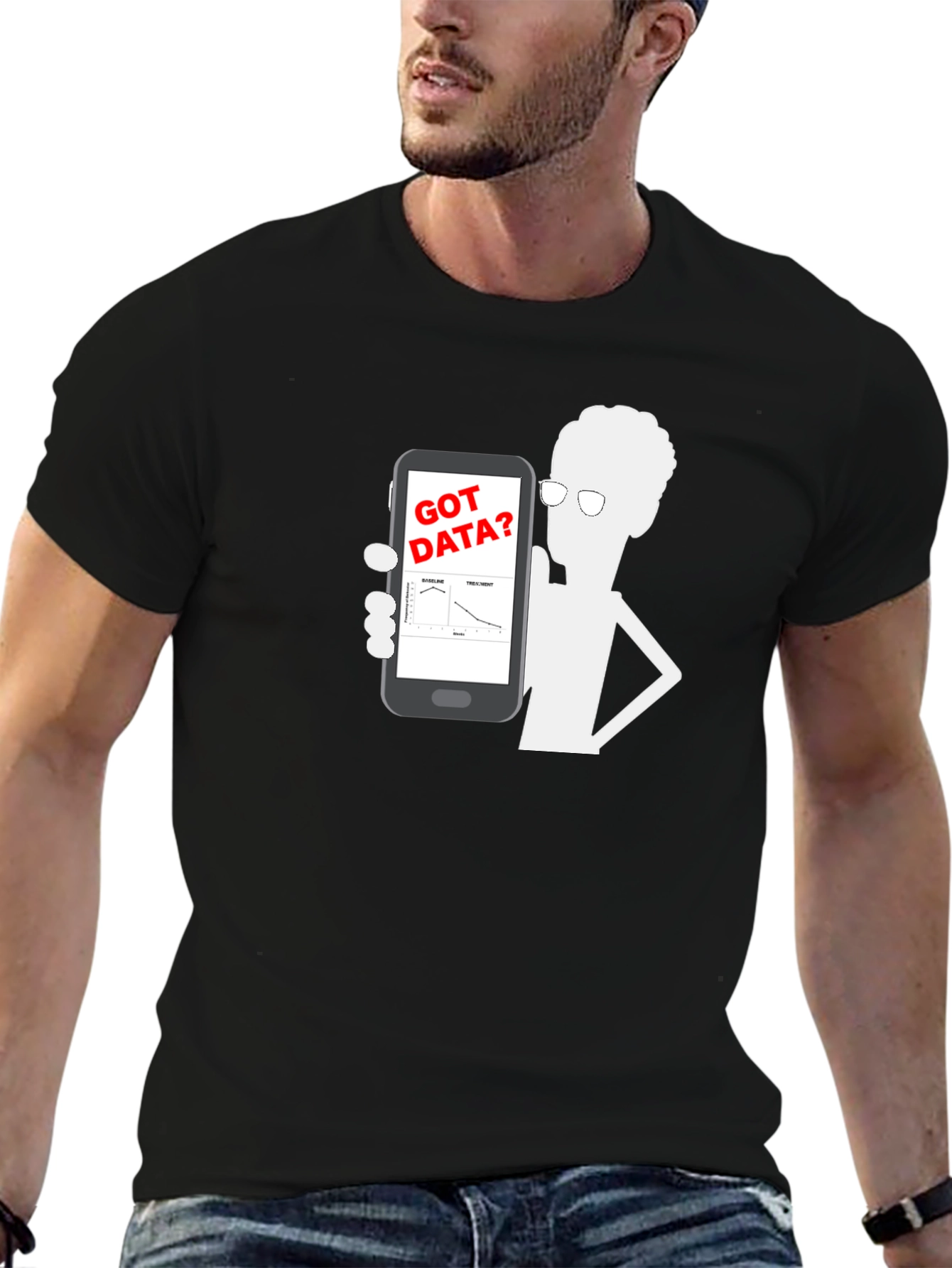 Black Got Data? Graphic Tee - Data Science T-Shirt view 6