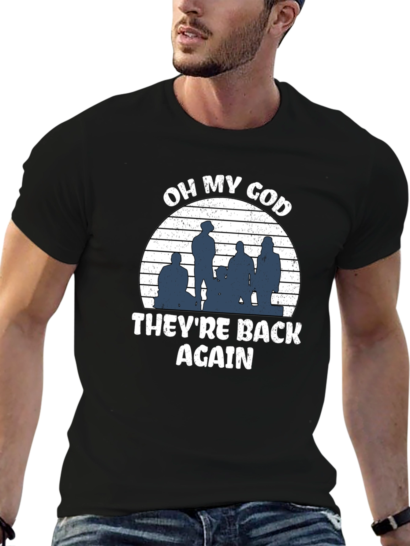 Black OH MY GOD They're Back Again T-Shirt view 6