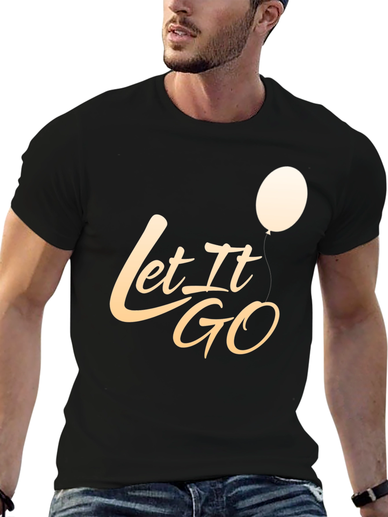 Black Let It Go Graphic T-Shirt - Stylish Casual Tee view 6