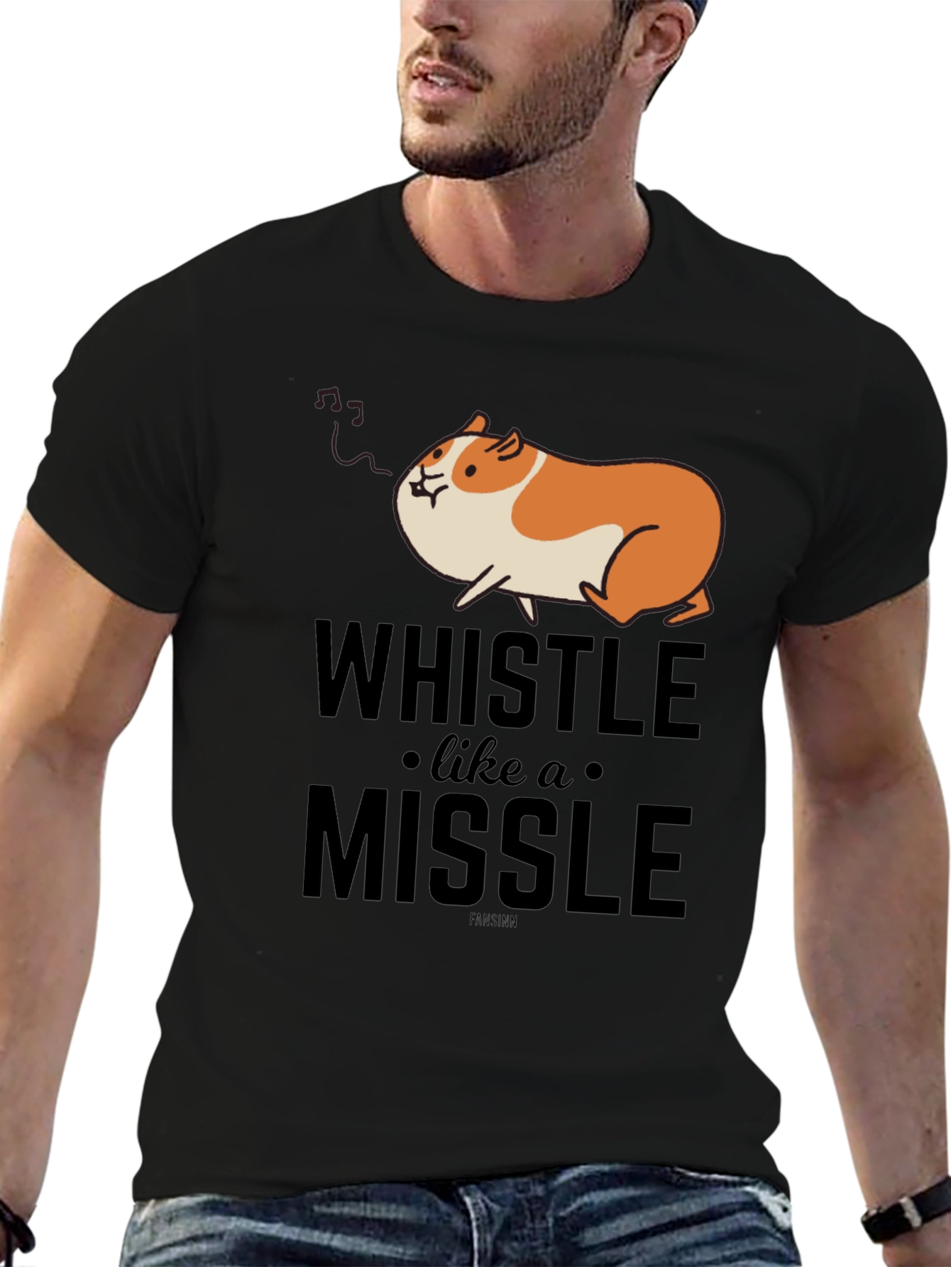 Whistle Like a Missile Funny Guinea Pig T-Shirt - 6