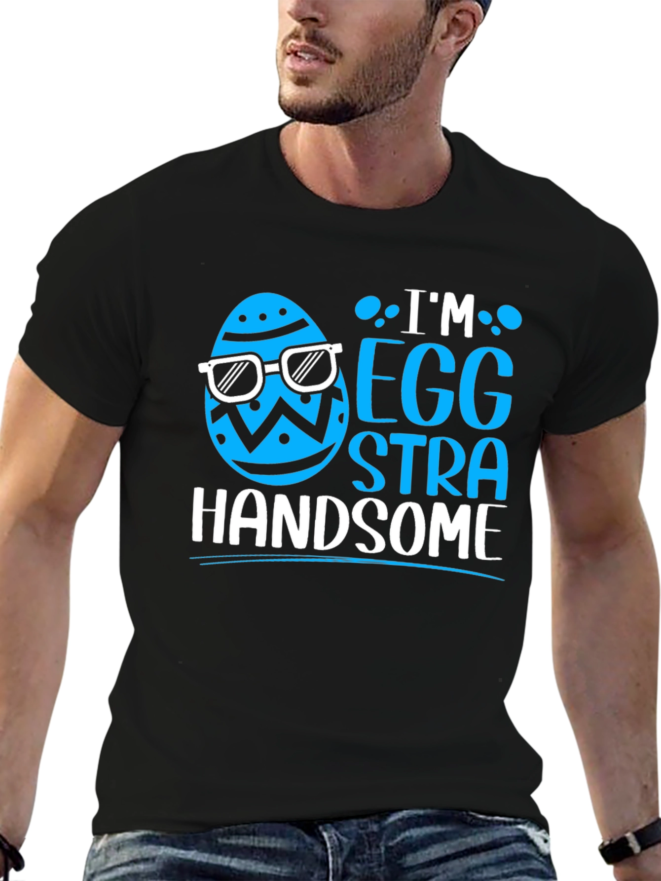 Camiseta Hombre "Egg-Stra Handsome" Pascua