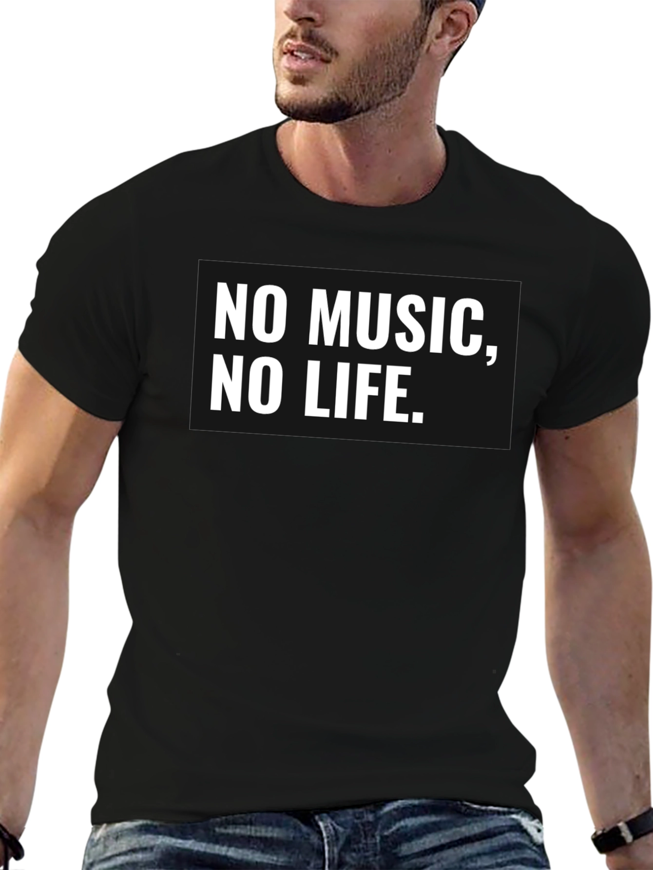 Black No Music, No Life - Graphic T-Shirt view 6
