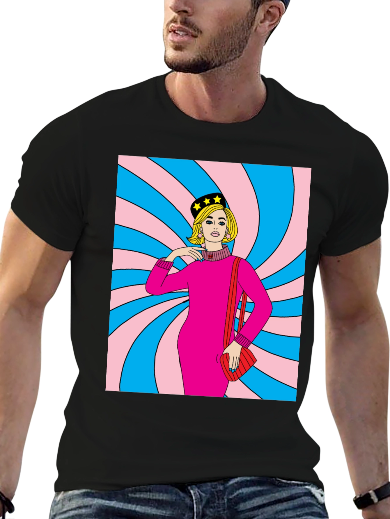 Retro Swirl Pop Art T-Shirt - 6