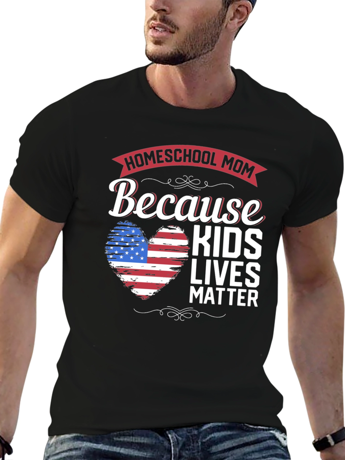 Black Homeschool Mom Kids Lives Matter T-Shirt view 6