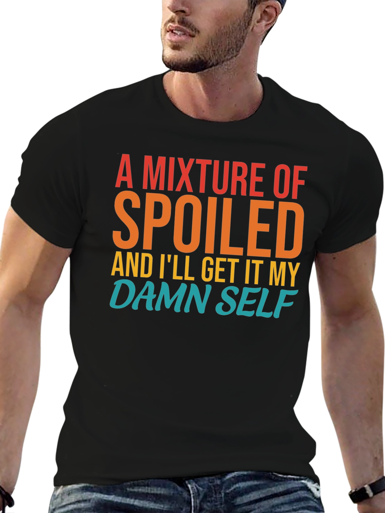Black Spoiled, I'll Get It Myself Graphic Tee view 6