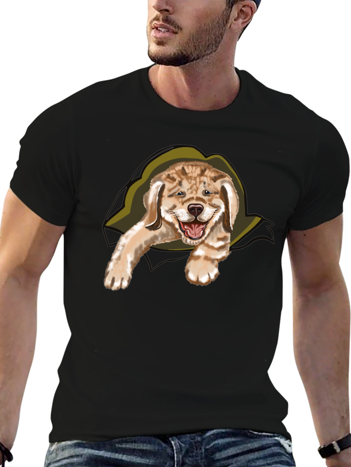 Black Dog Peek-a-Boo T-Shirt view 6