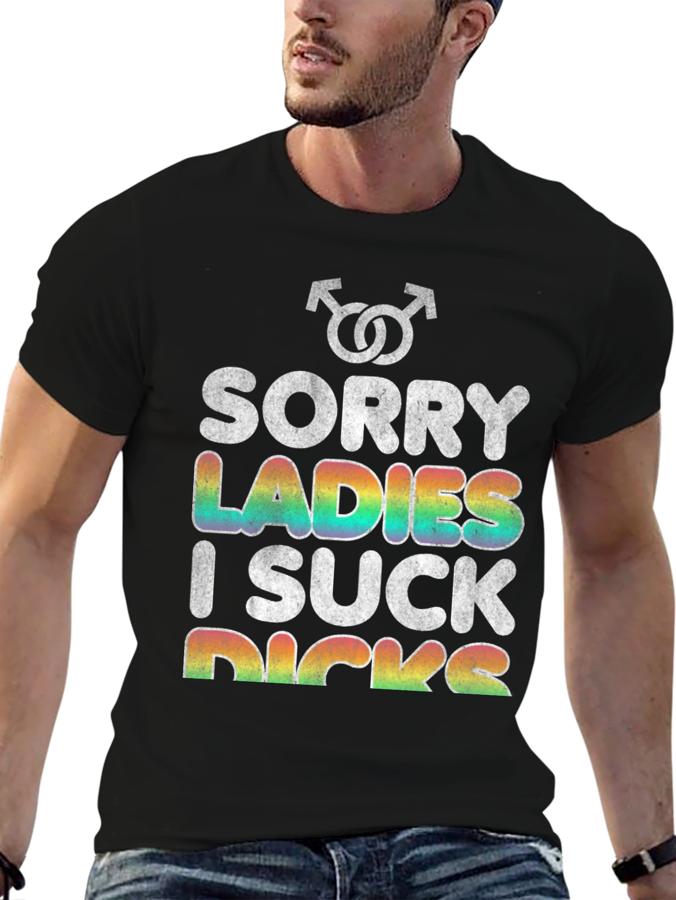 Black Sorry Ladies T-Shirt view 6