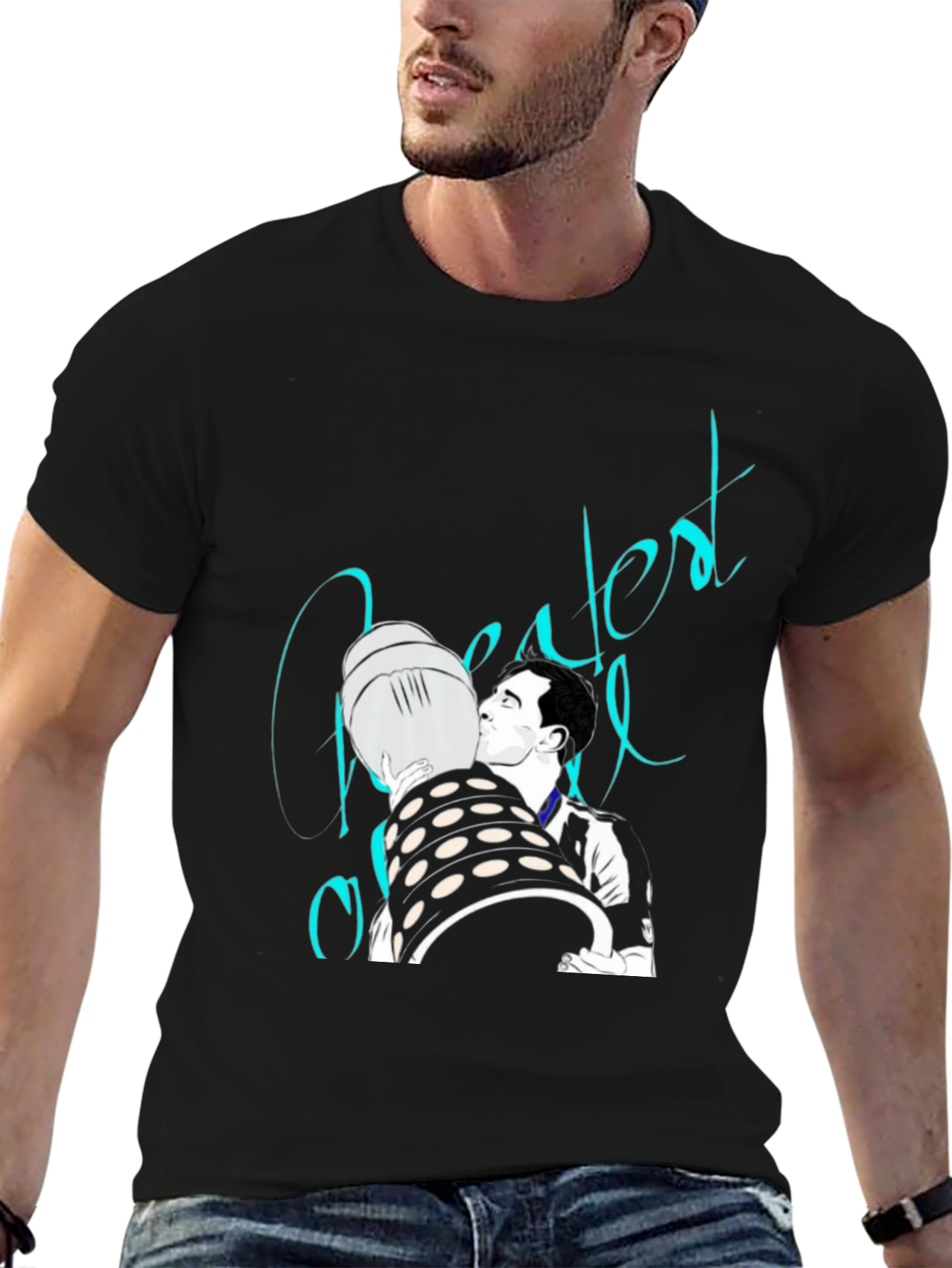 Black Greatest Of All Time Graphic Tee view 6