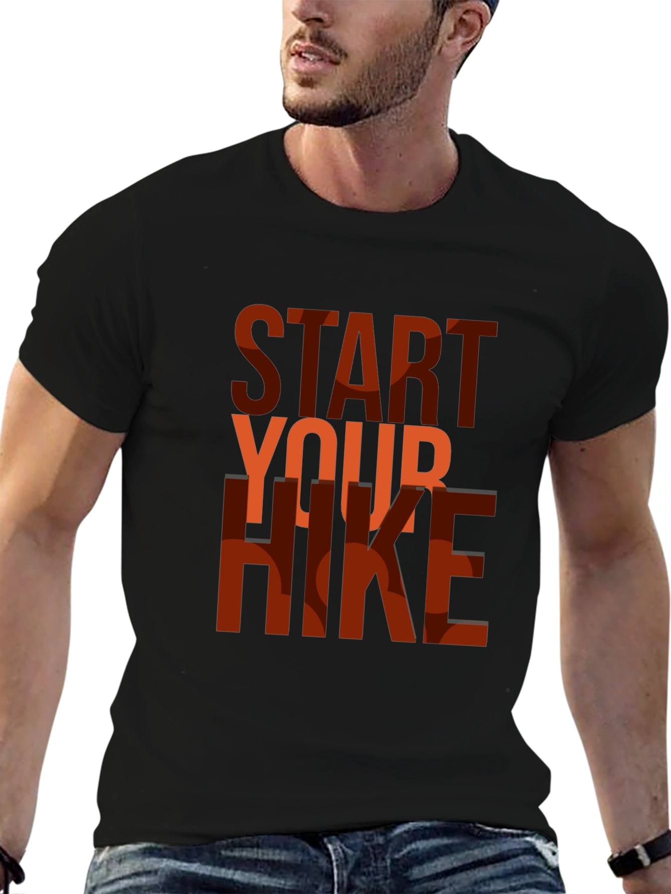 Black Start Your Hike Graphic T-Shirt - Black view 6
