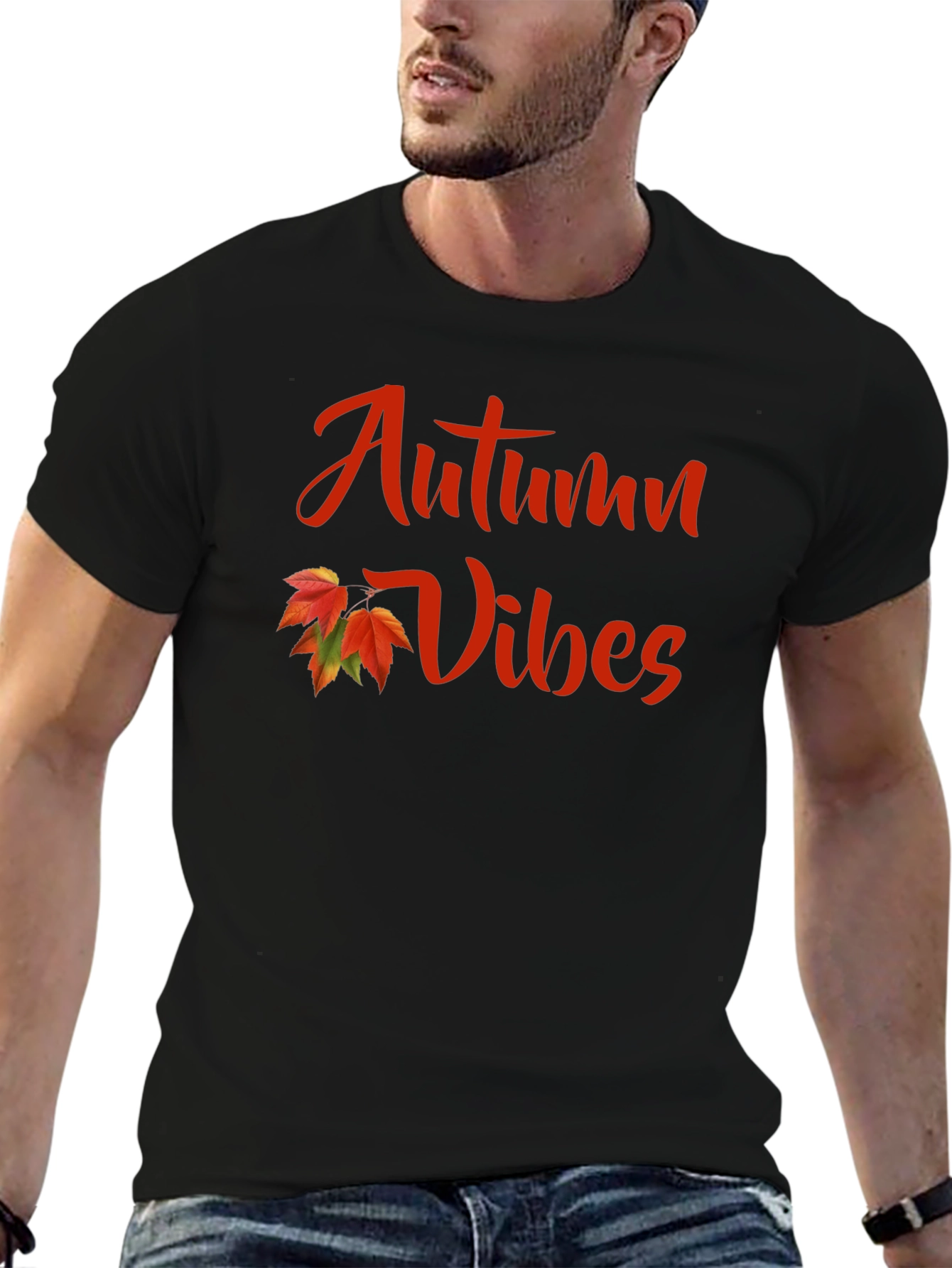 Black Autumn Vibes Graphic Tee - Stylish Fall Fashion view 6