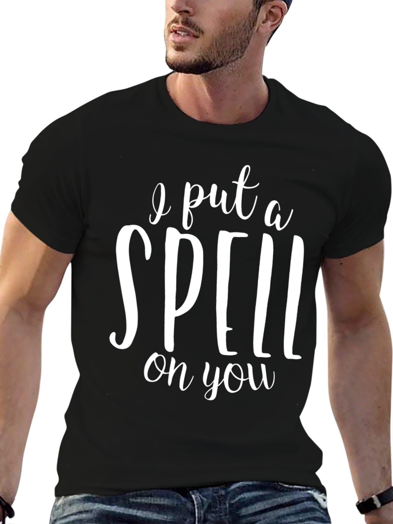 Black I Put A Spell On You Black Graphic Tee view 6