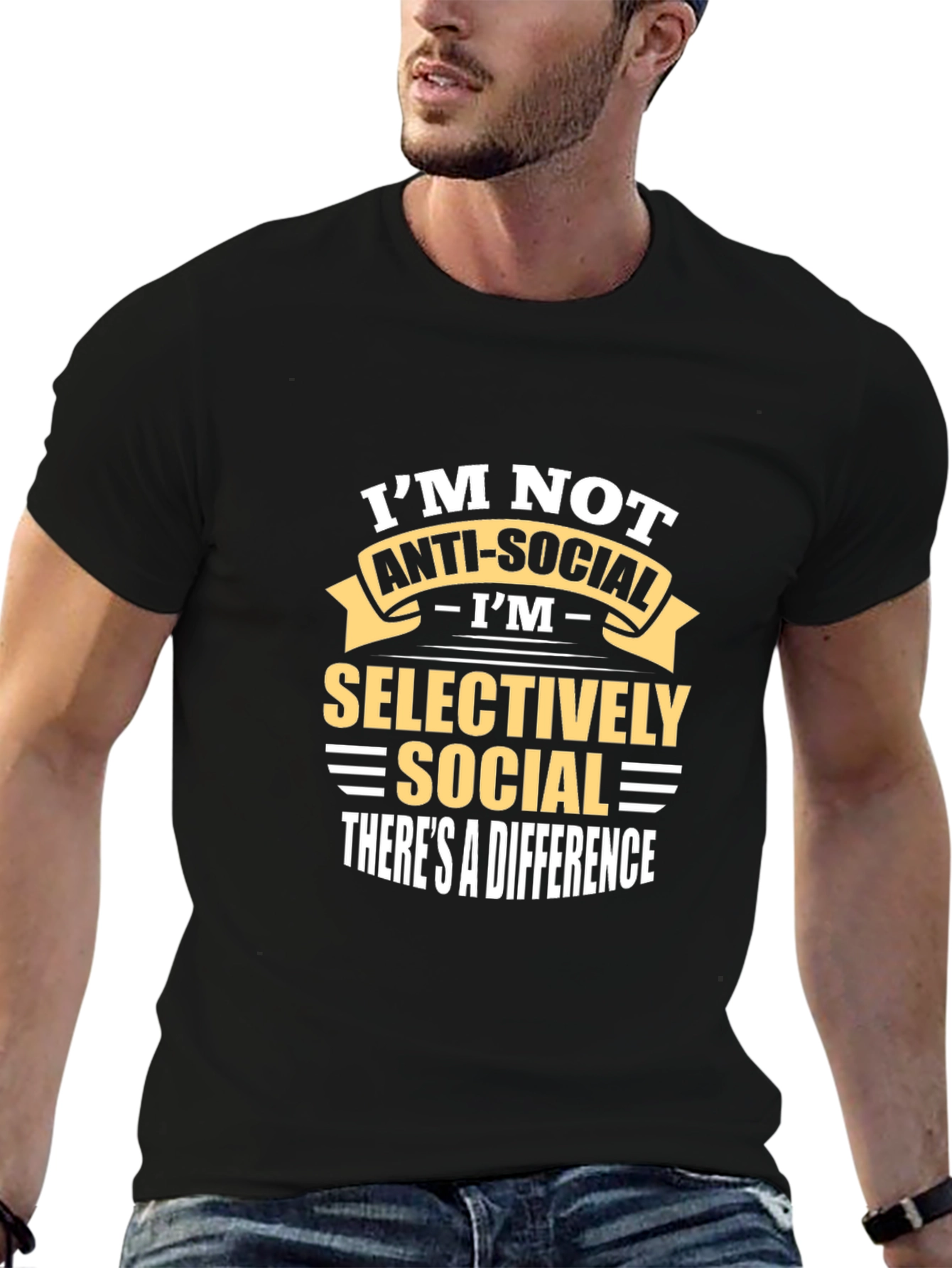 Black Selectively Social Graphic Tee - Black view 6