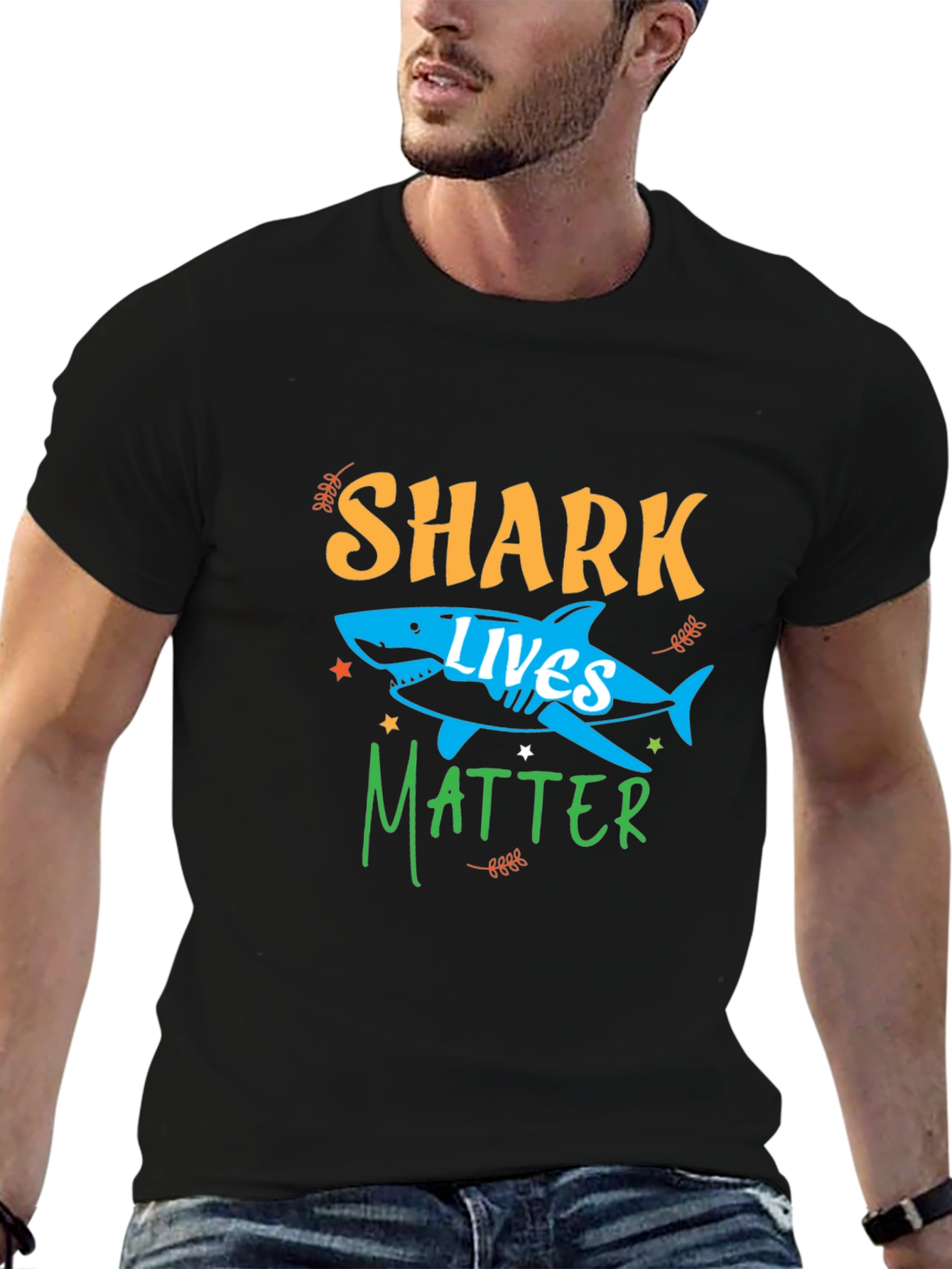 Black Shark Lives Matter Graphic Tee view 6