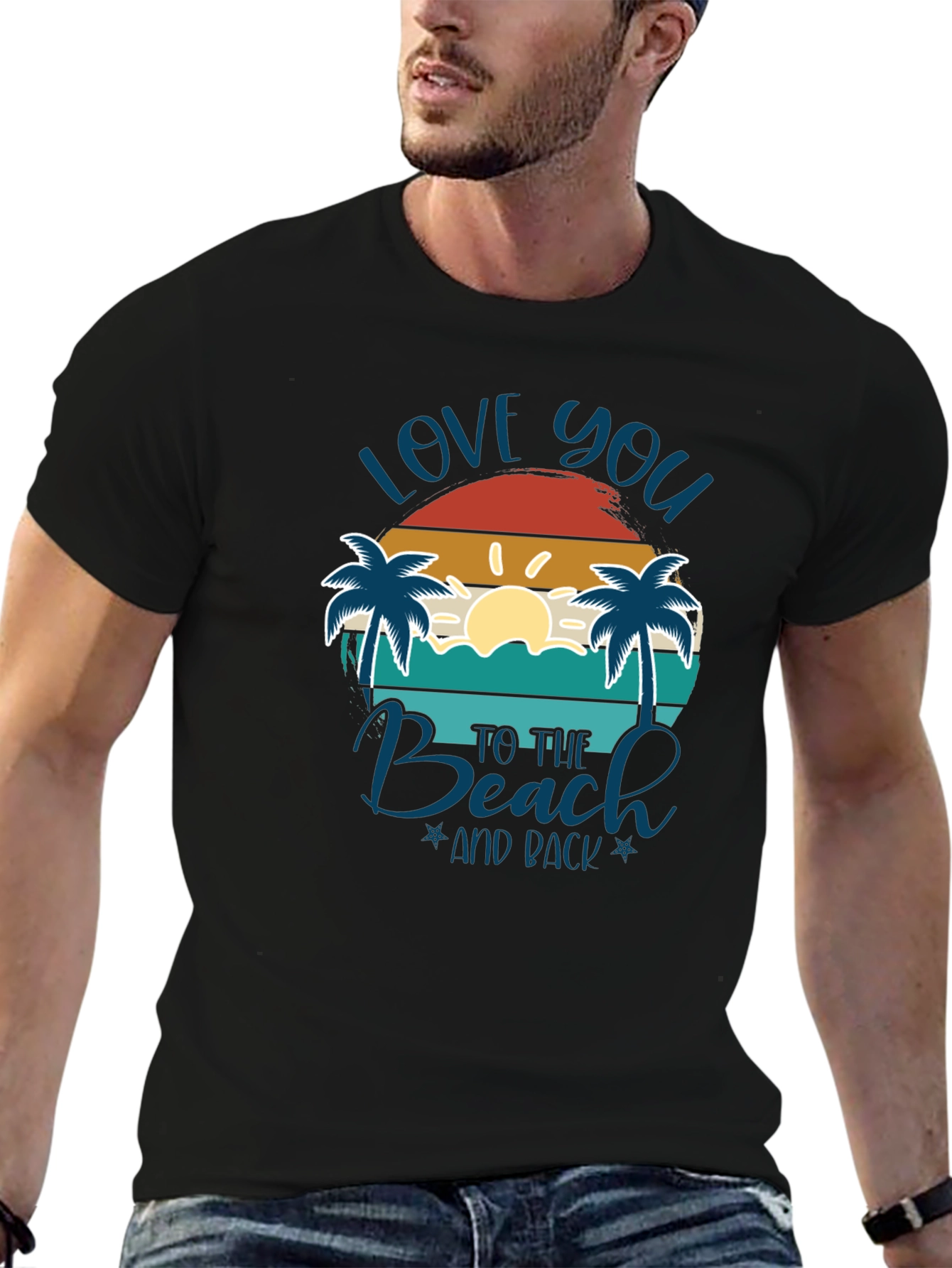 Black Love You to The Beach and Back T-Shirt view 6