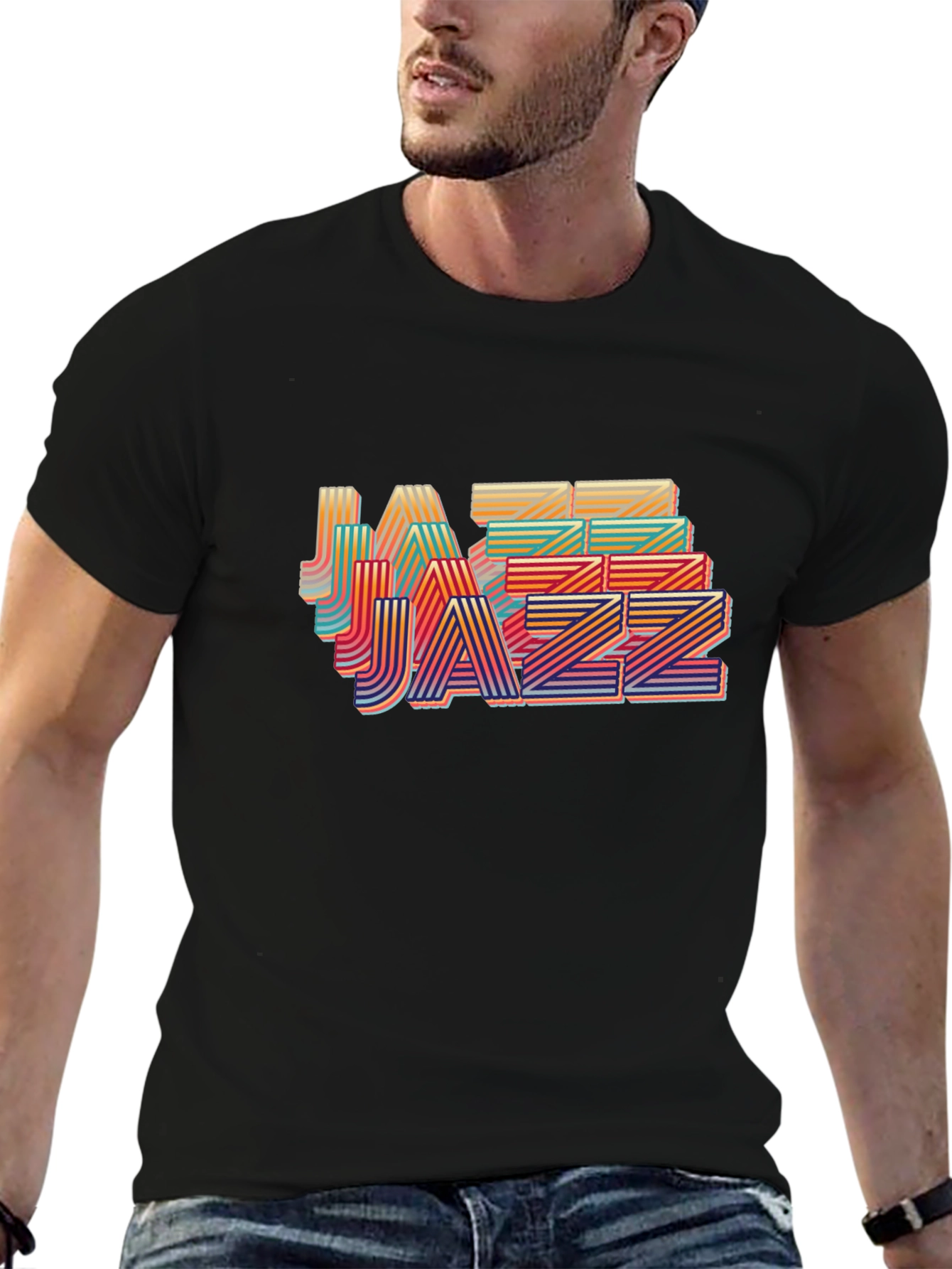 Black Jazz Music Black T-Shirt view 6