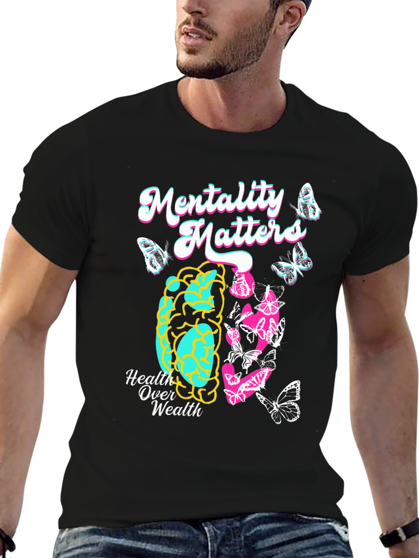 Black Mentality Matters Graphic Tee view 6
