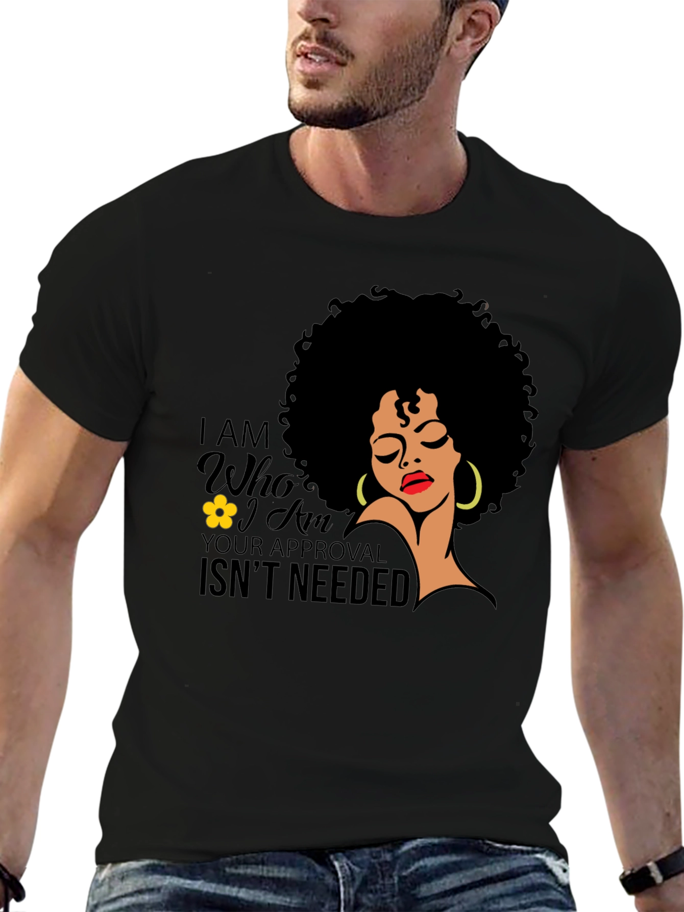 Black Empowered Afro Woman T-Shirt: No Approval Needed view 6