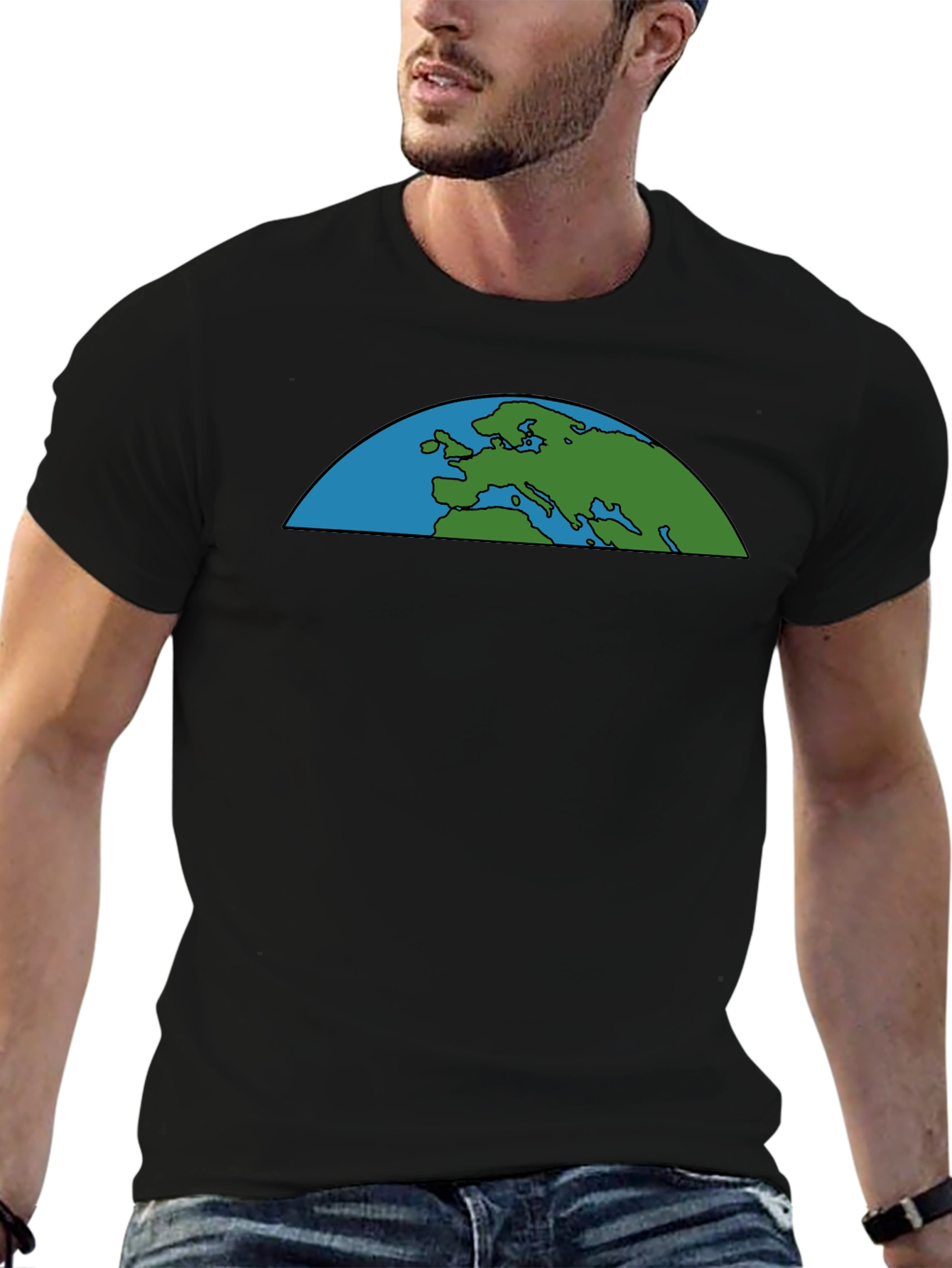 Black Earth Graphic Black T-Shirt view 6