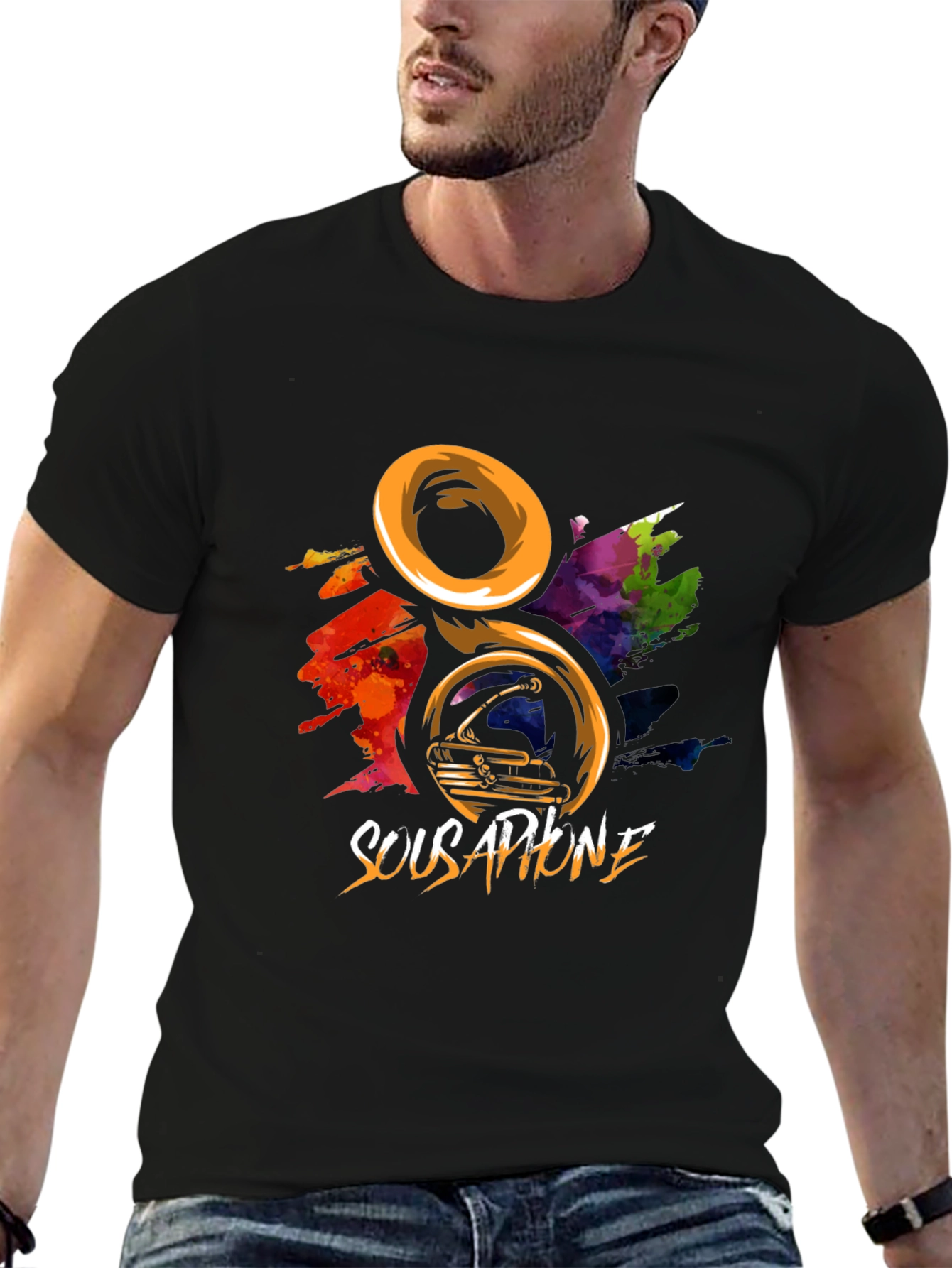Black Sousaphone Graphic T-Shirt view 6
