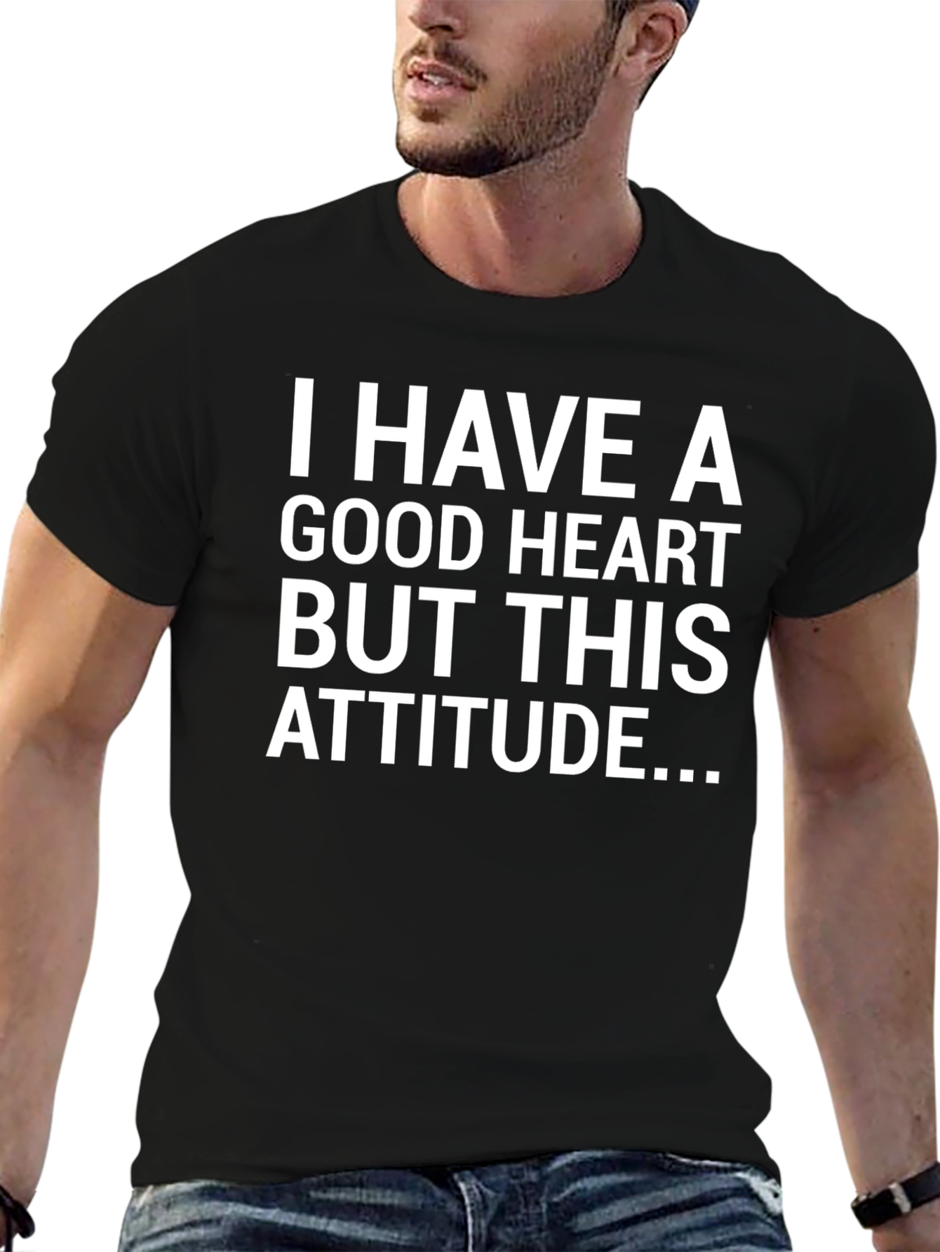 Black Funny Attitude Statement T-Shirt view 6