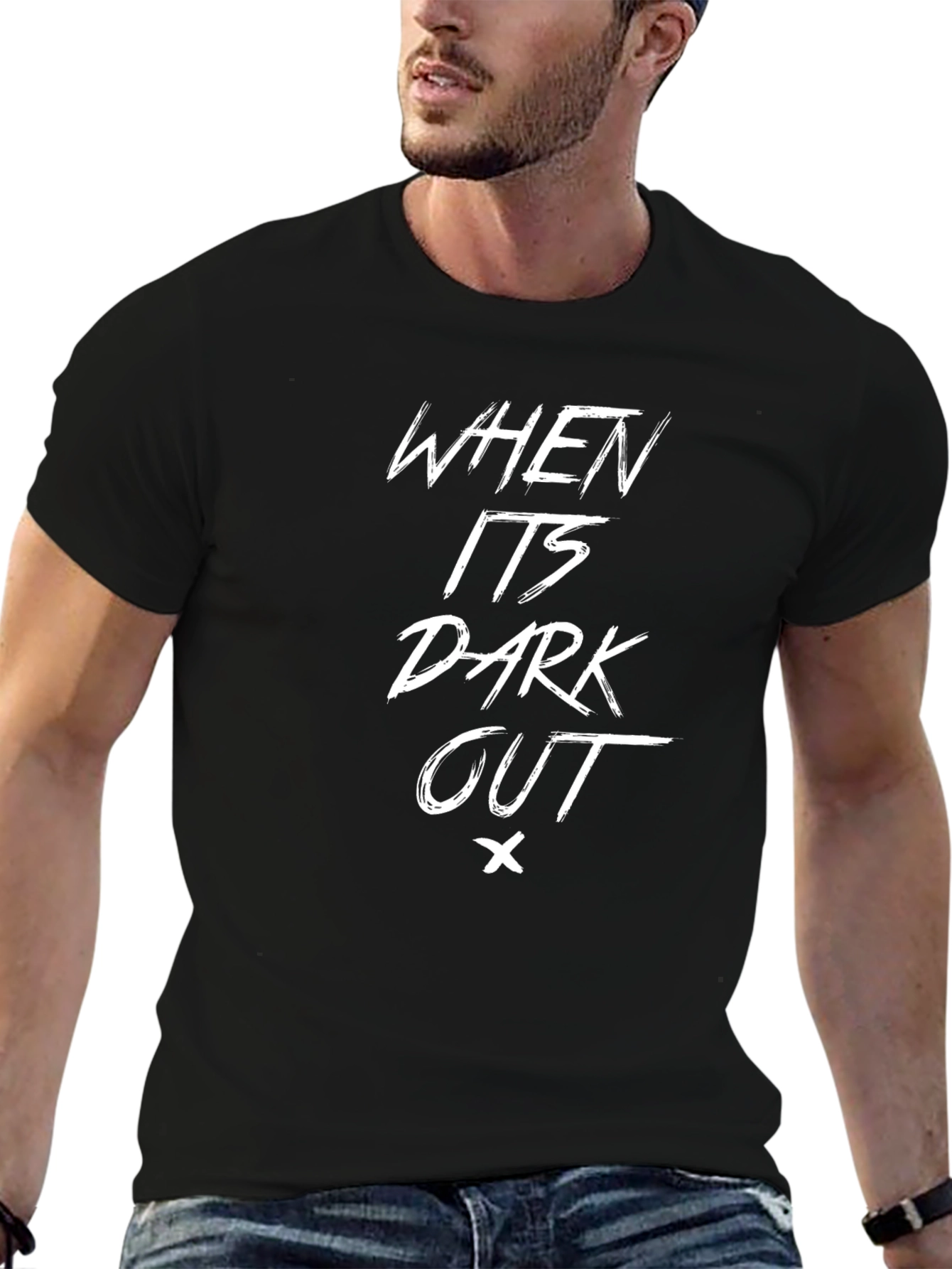 Black When It's Dark Out Graphic Tee - Black view 6