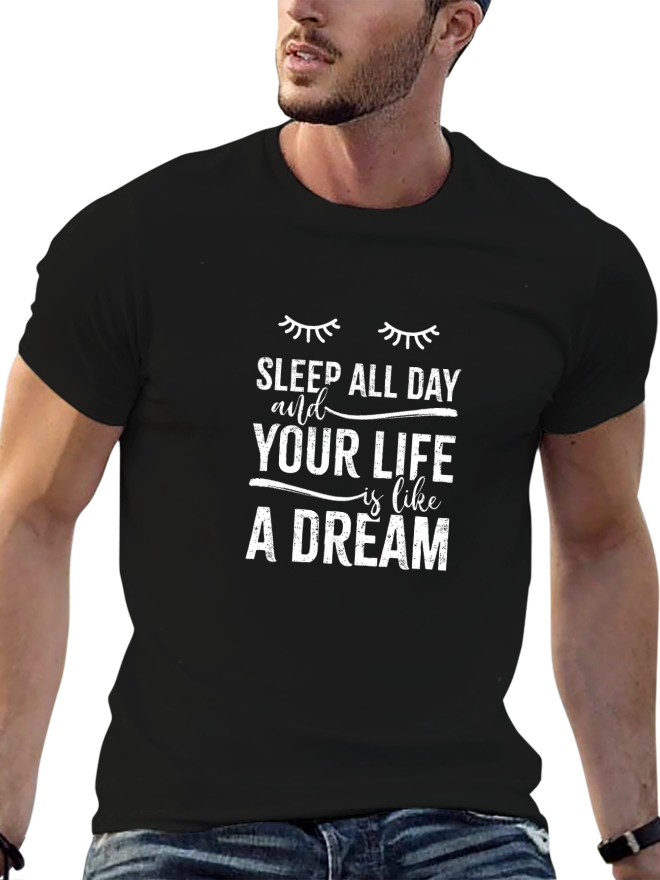 Black Sleep All Day T-Shirt view 6