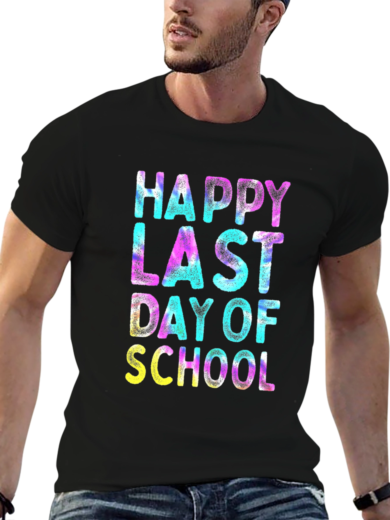 Black Happy Last Day of School Graphic T-Shirt view 6