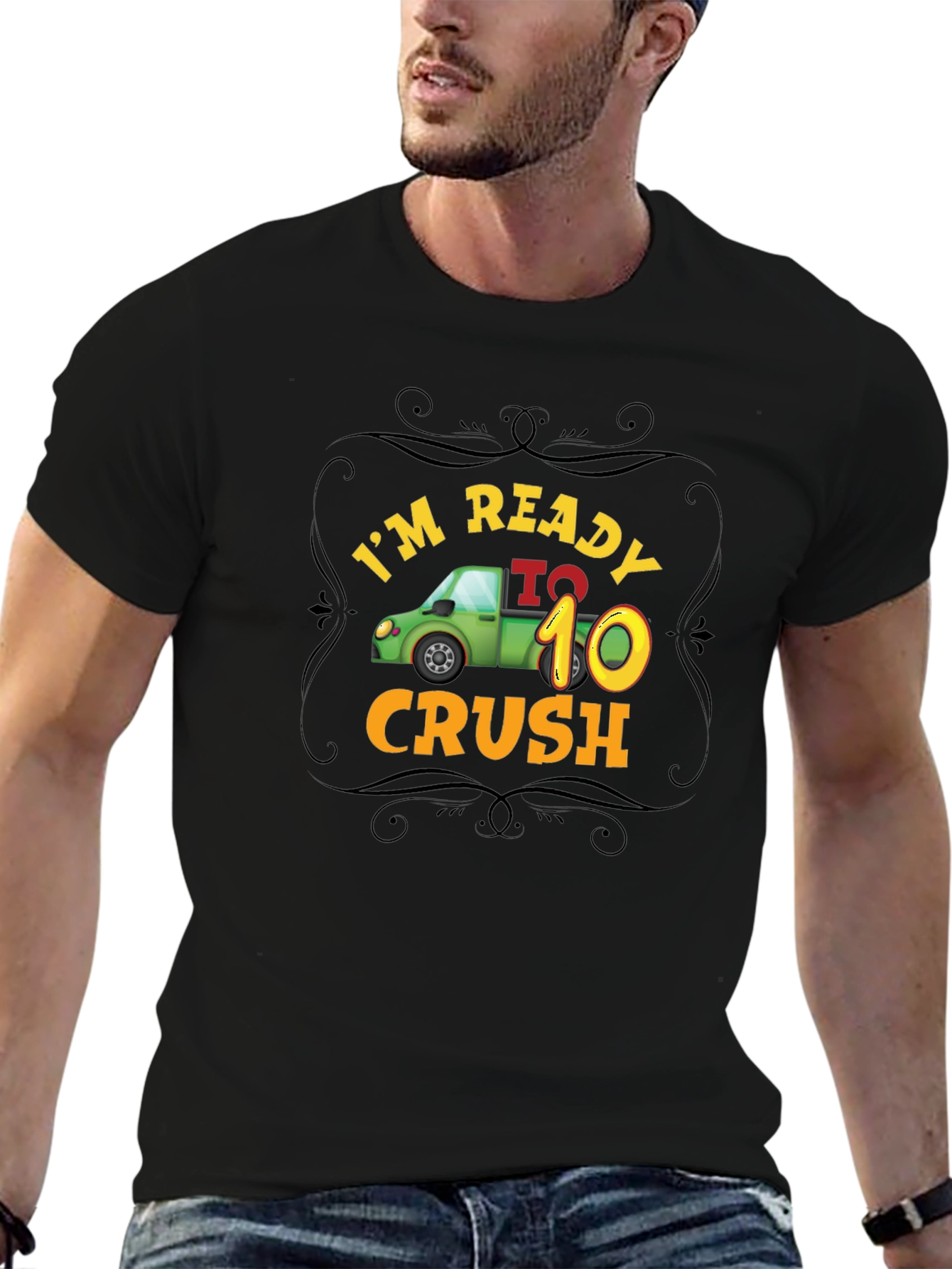 Black I'm Ready to Crush 10 Black T-Shirt view 6