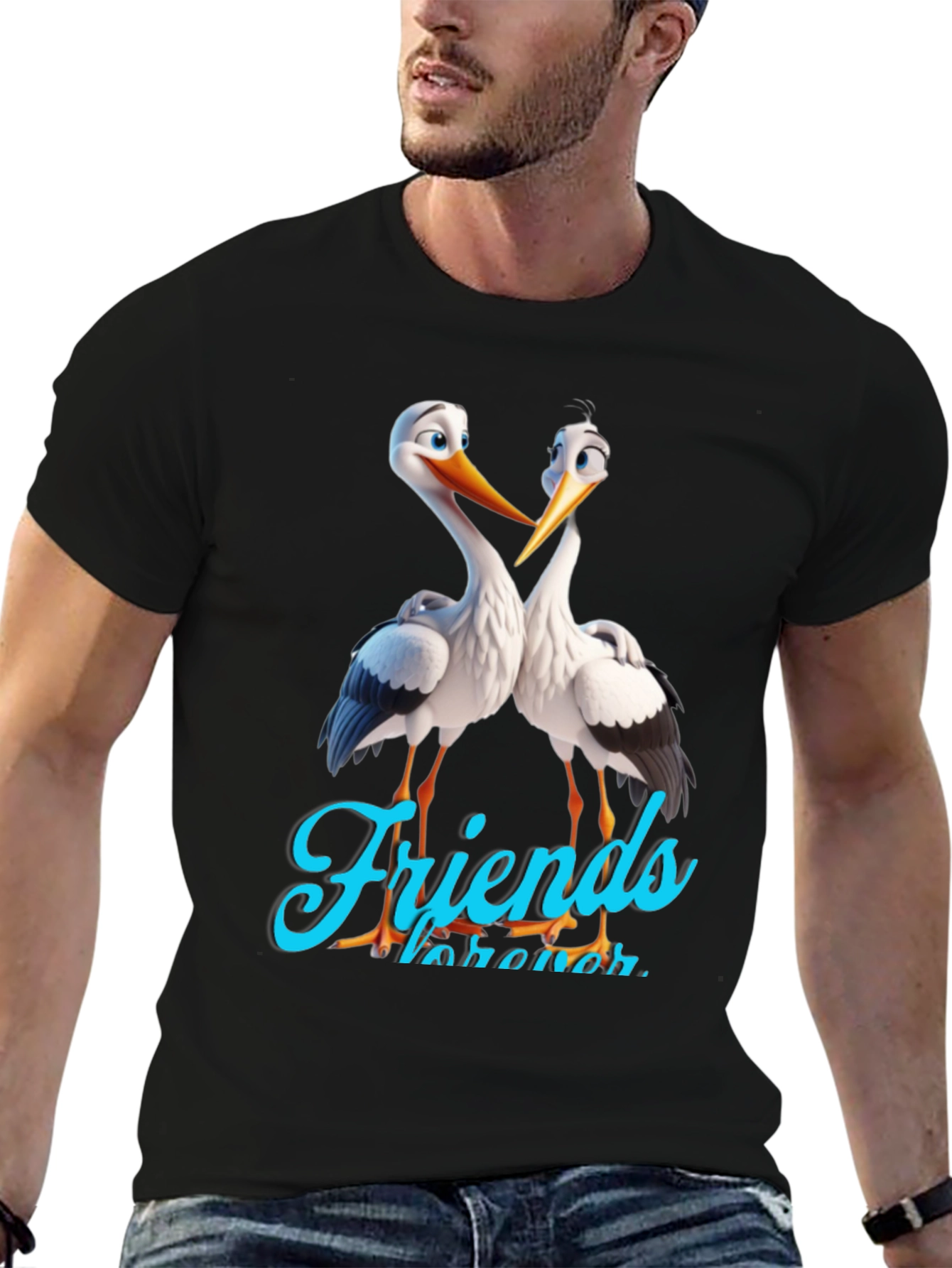 Black Stork Friends Forever Graphic Tee view 6