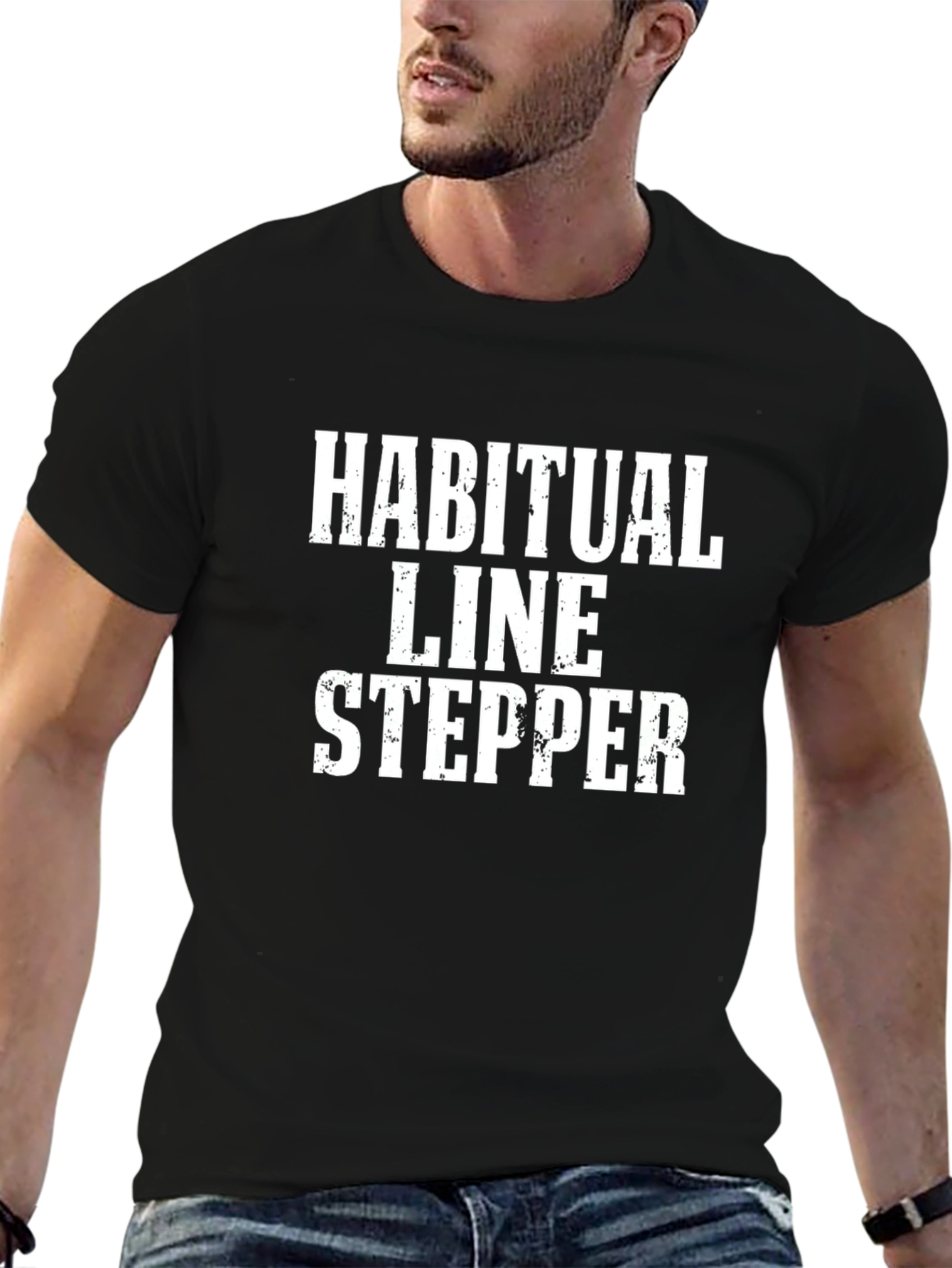 Black Habitual Line Stepper Black T-Shirt view 6