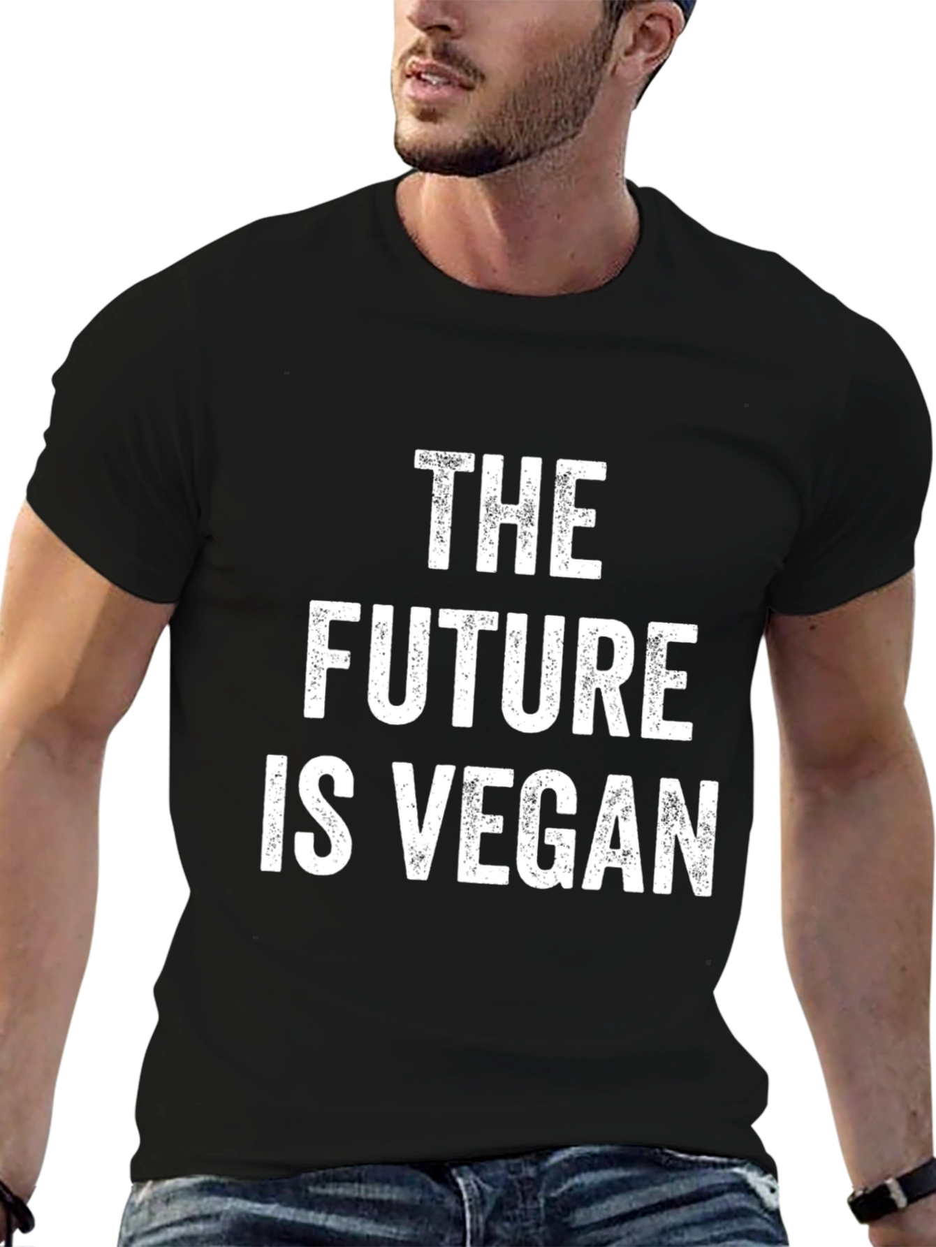 Black The Future is Vegan Graphic Tee - Unisex view 6