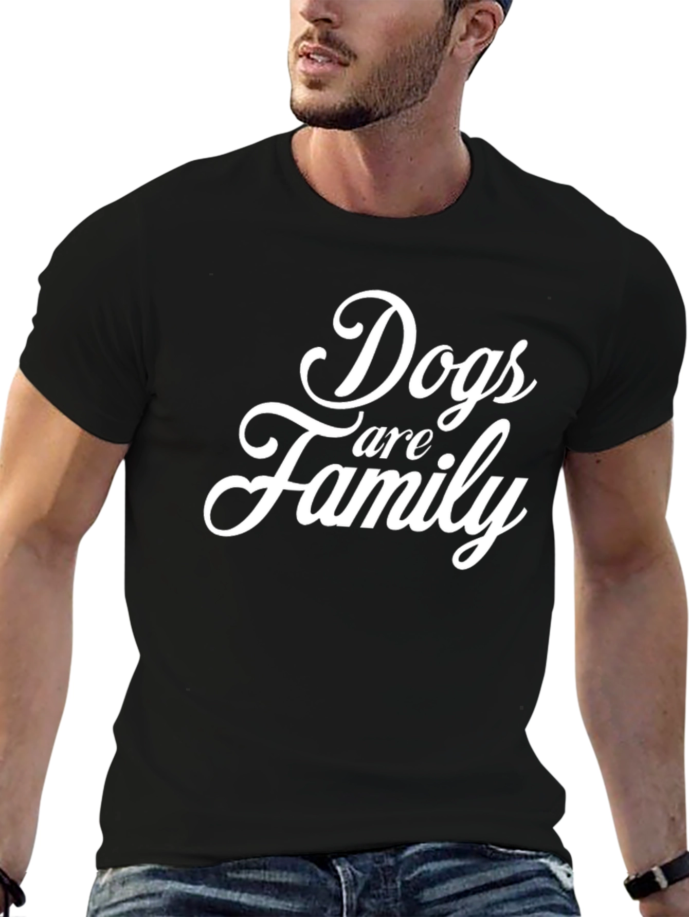 Black Dogs Are Family T-Shirt view 6