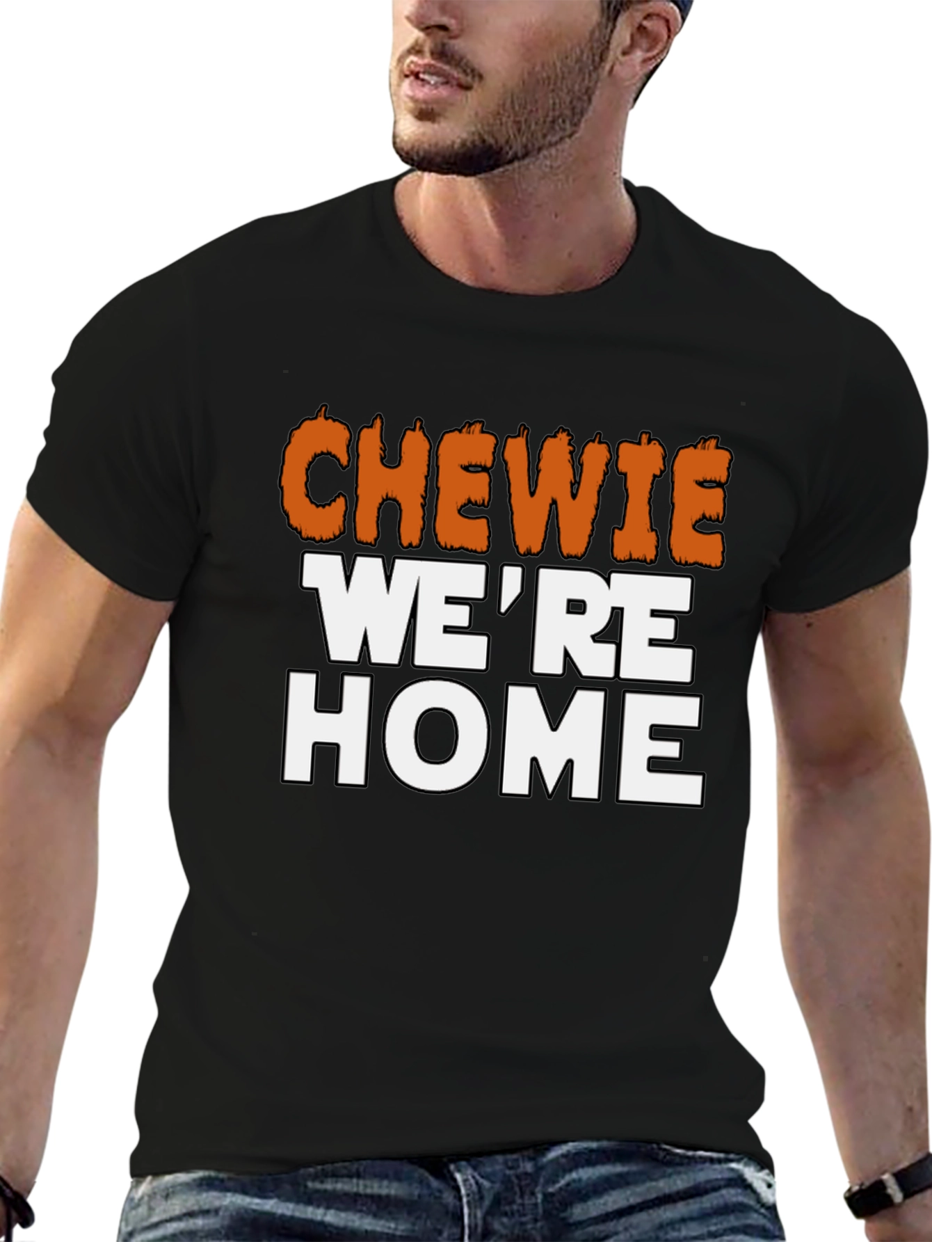 Black Chewie We're Home Graphic Tee - Star Wars T-Shirt view 6