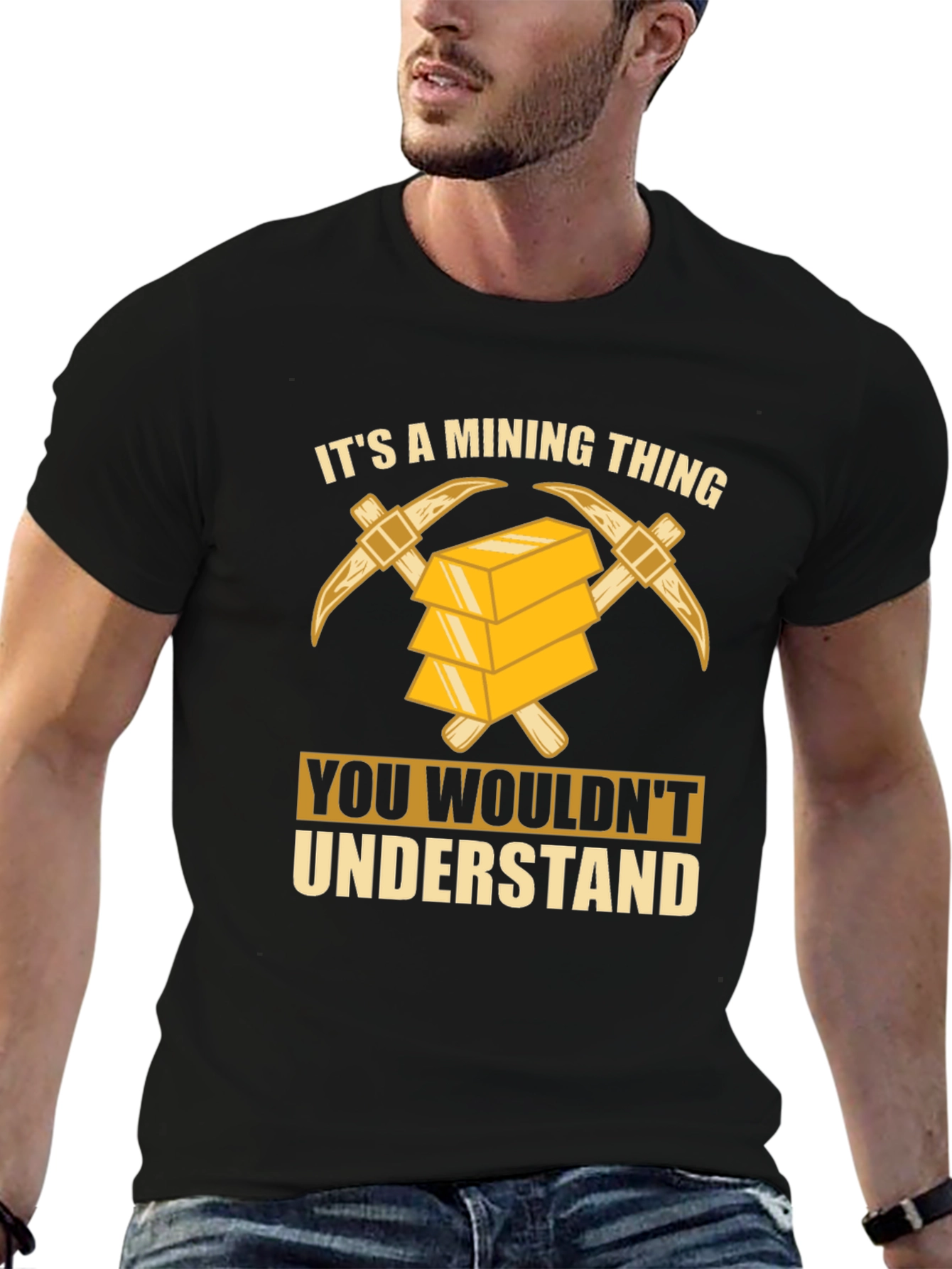 Black It's A Mining Thing T-Shirt - Gold Miners view 6