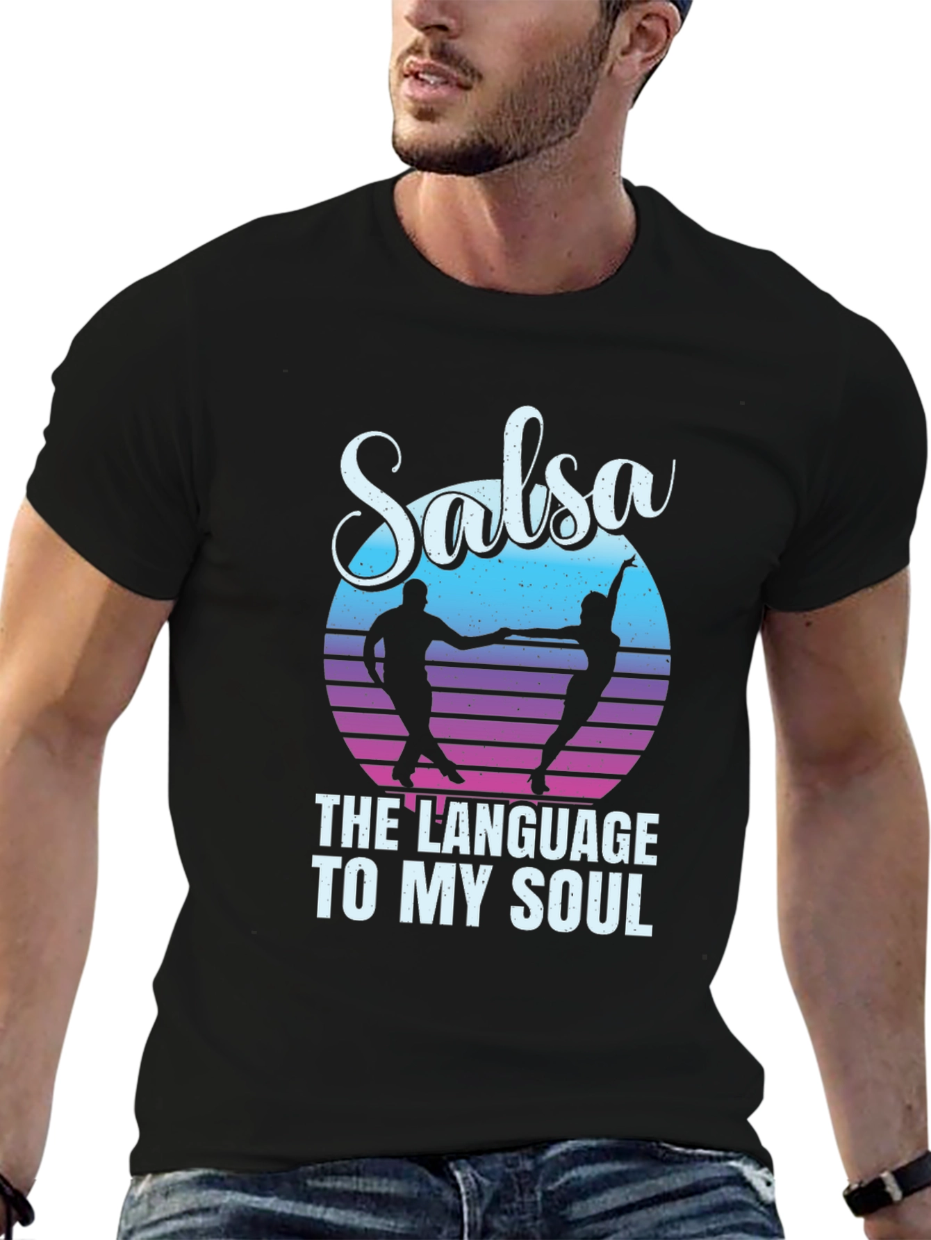 Black Salsa Dance T-Shirt - The Language To My Soul view 6