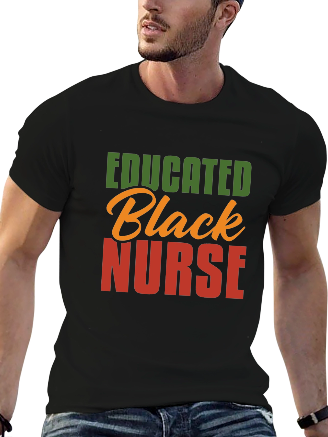 Black Educated Black Nurse T-Shirt - Premium Quality view 6