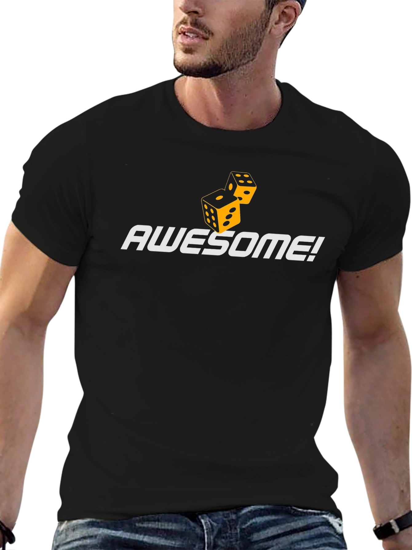 Awesome Dice Graphic Tee - Casual Comfort - 6
